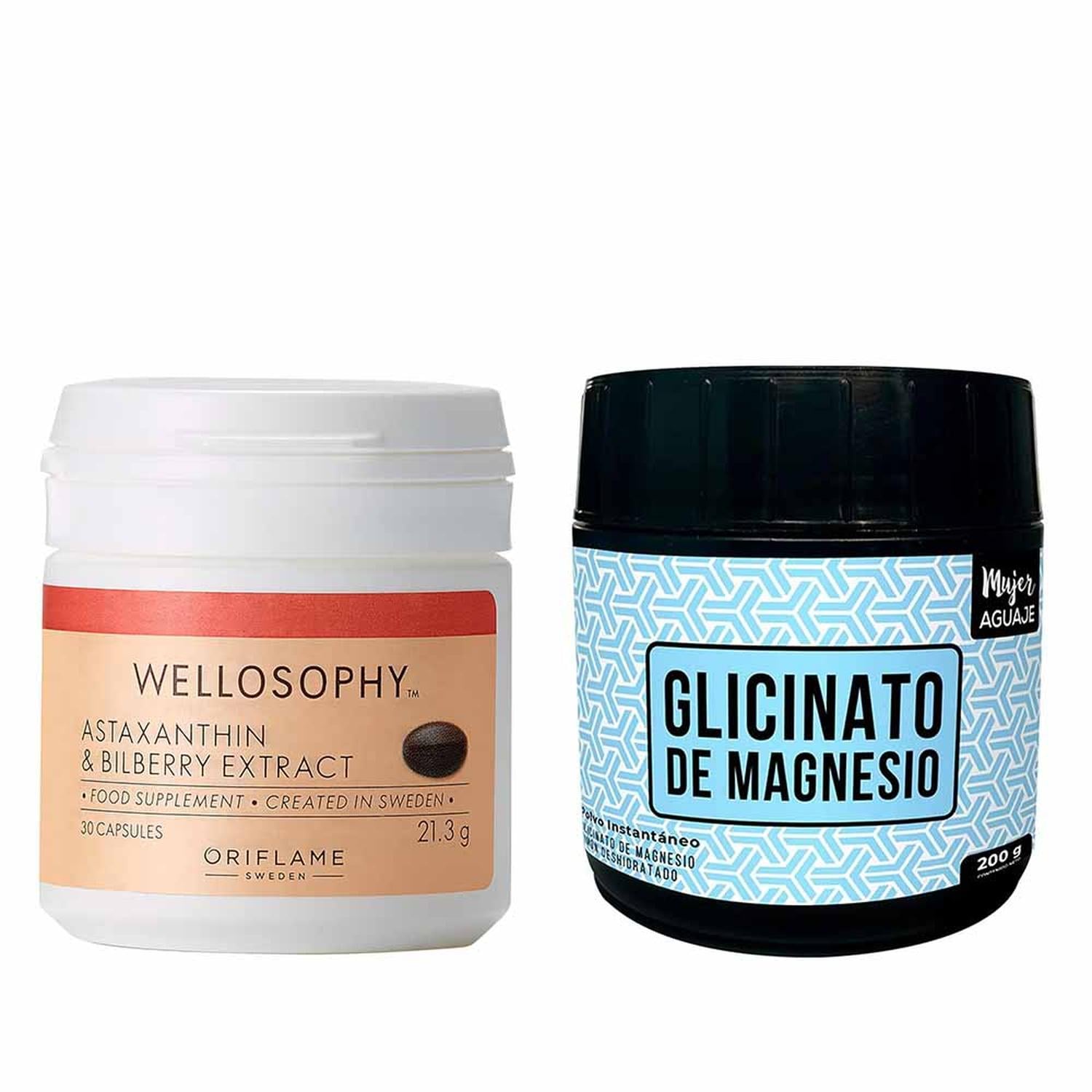 ASTAXANTINA CÁPSULAS + GLICINATO 200 G MUJER AGUAJE - 1
