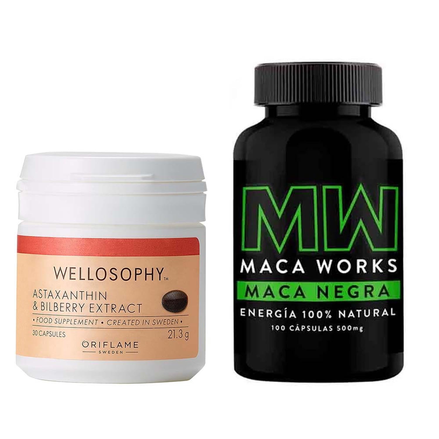 ASTAXANTINA CÁPSULAS + MACA NEGRA CÁPSULAS MACA WORKS - 1