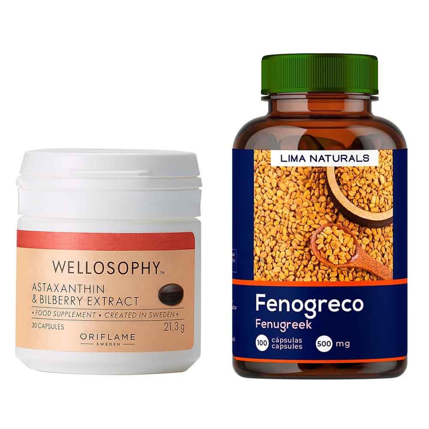 ASTAXANTINA CÁPSULAS + FENOGRECO CÁPSULAS LIMA NATURALS - 1