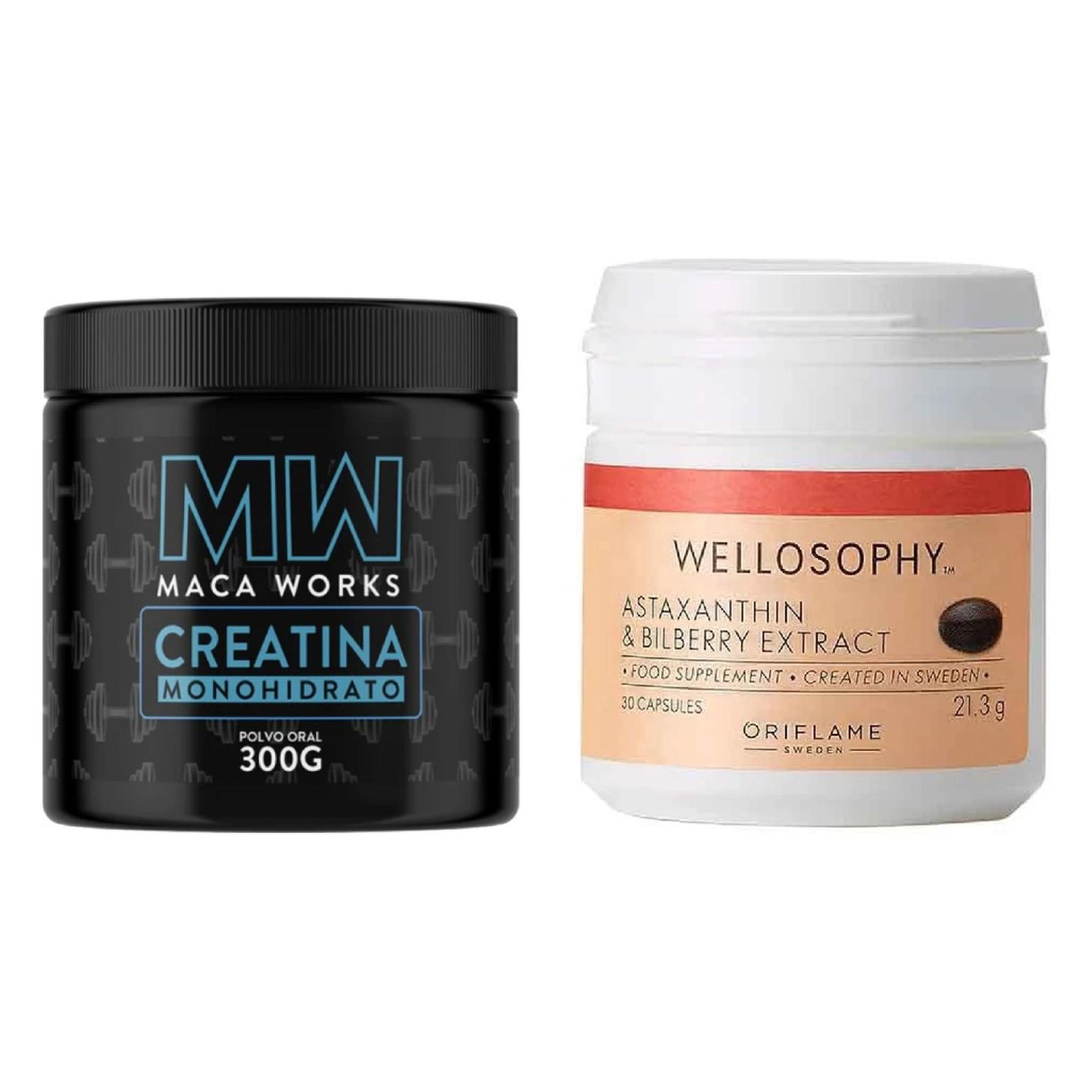 CREATINA + ASTAXANTINA CÁPSULAS MACA WORKS - 1