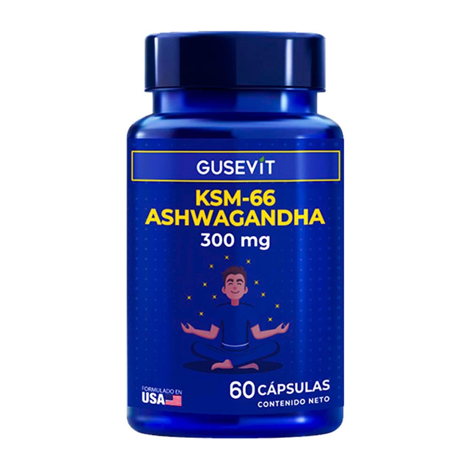 ASHWAGANDHA KSM-66 60 CÁPSULAS GUSEVIT SIN SABOR - 1