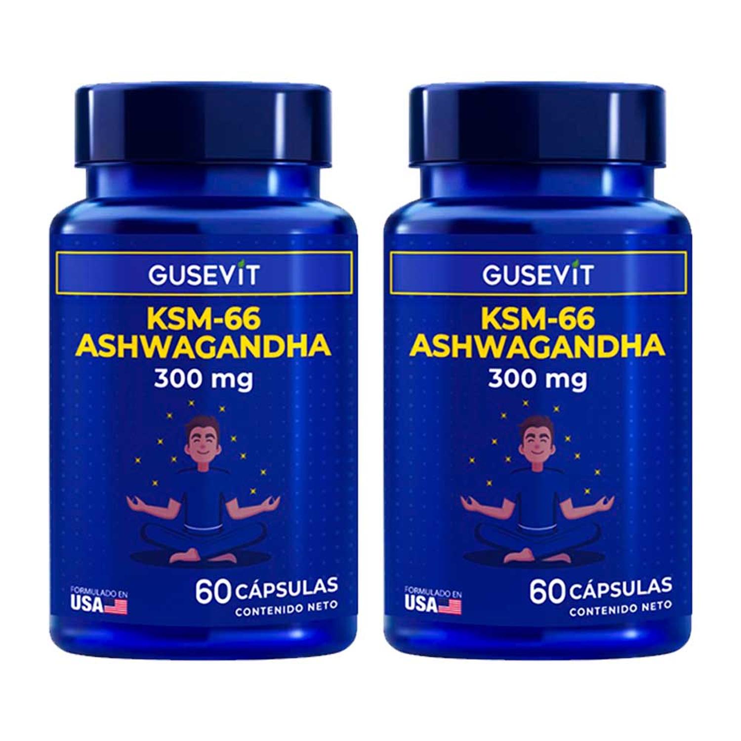 ASHWAGANDHA KSM-66 60 CÁPSULAS GUSEVIT - PACK X 2 - 1