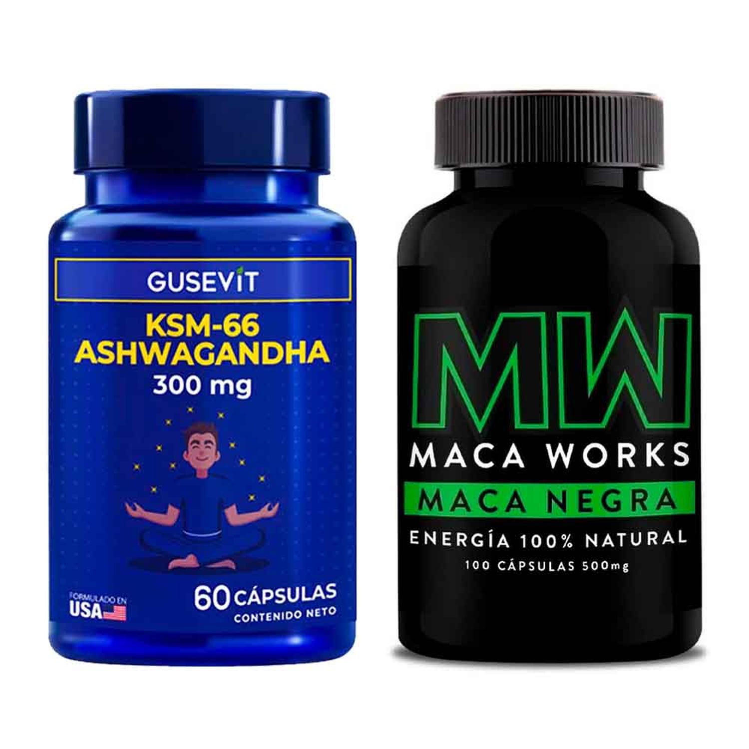 ASHWAGANDHA + MACA NEGRA MACA WORKS - 1