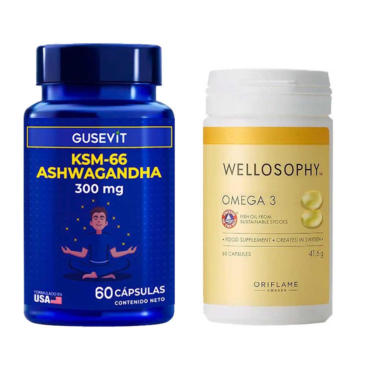 ASHWAGANDHA + OMEGA 3 WELLOSOPHY - 1