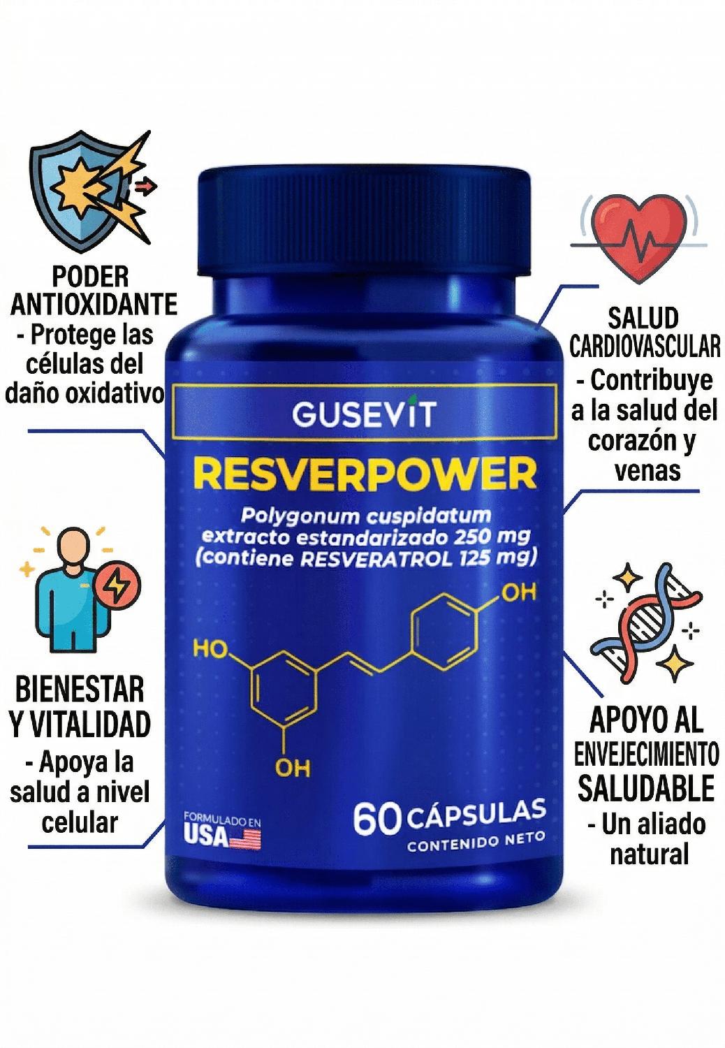 RESVERPOWER 60 CÁPSULAS GUSEVIT - 2