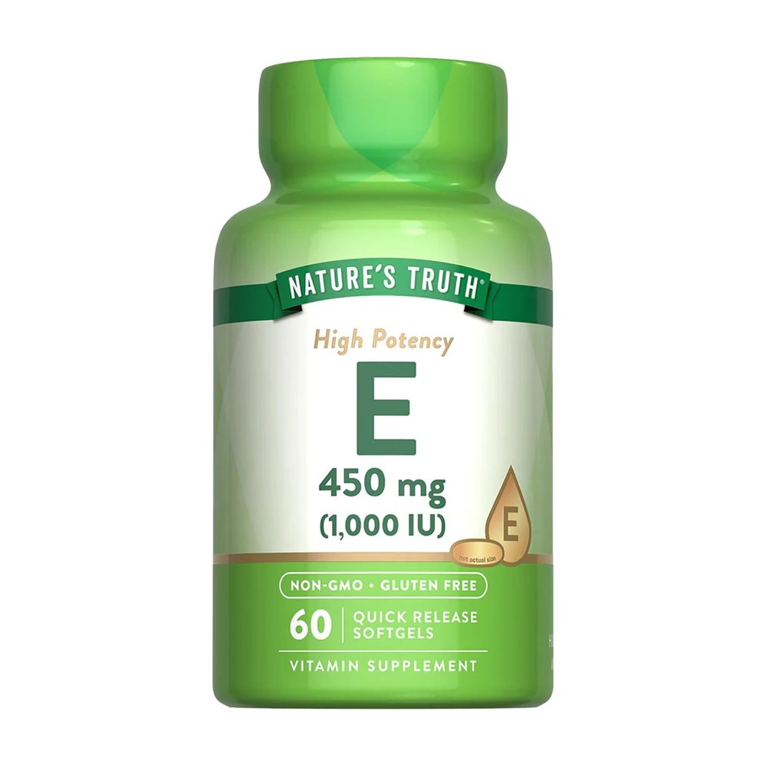VITAMINA E 450 MG 1,000 UI - 60 CÁPSULAS BLANDAS - 1