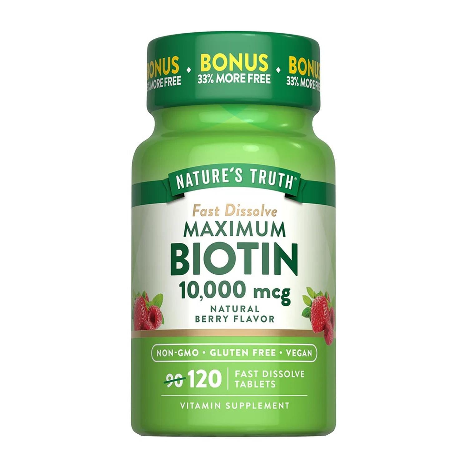 BIOTIN 10,000 MCG - 120 TABLETAS - 1