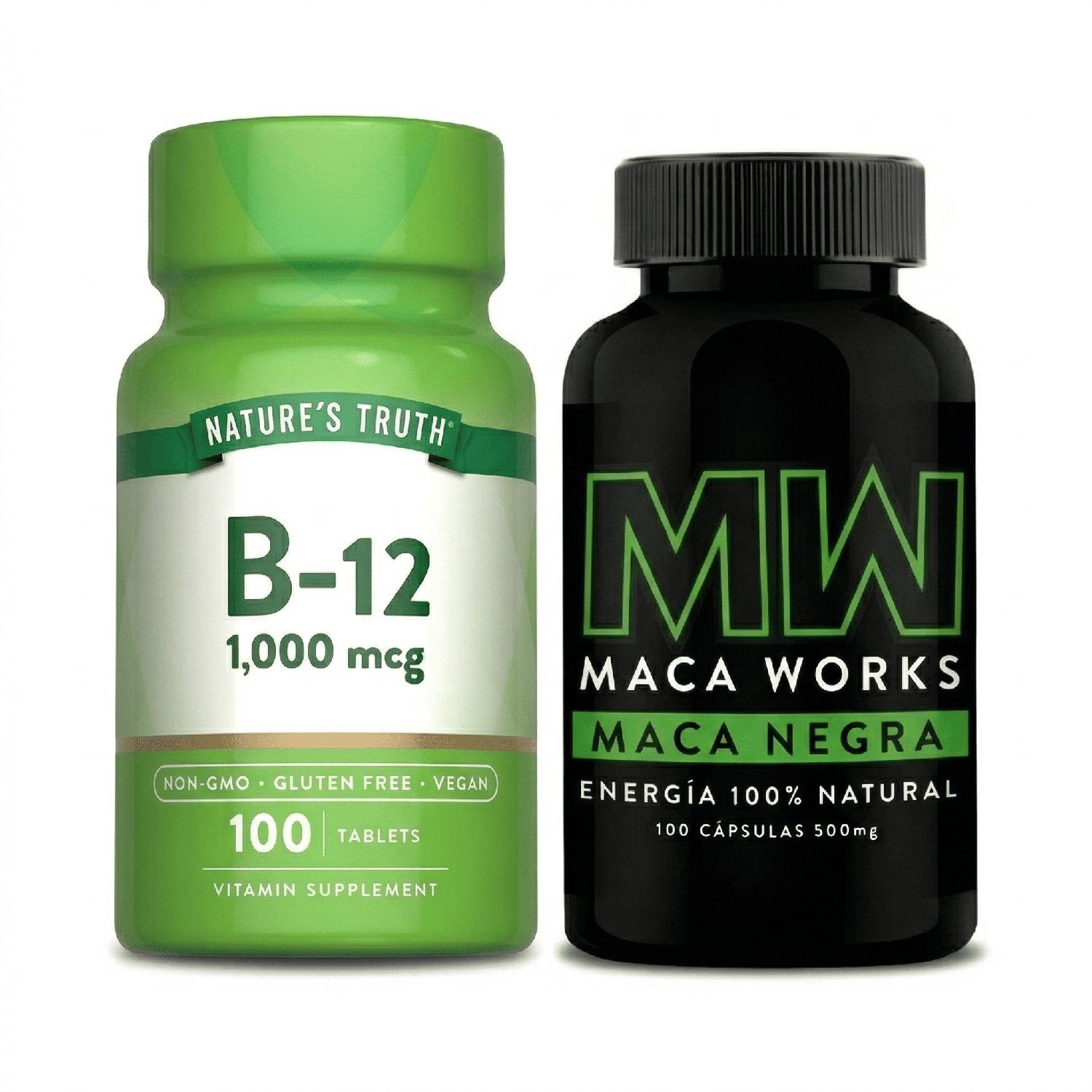 MACA NEGRA Y VITAMINA B12 TABLETAS - 1