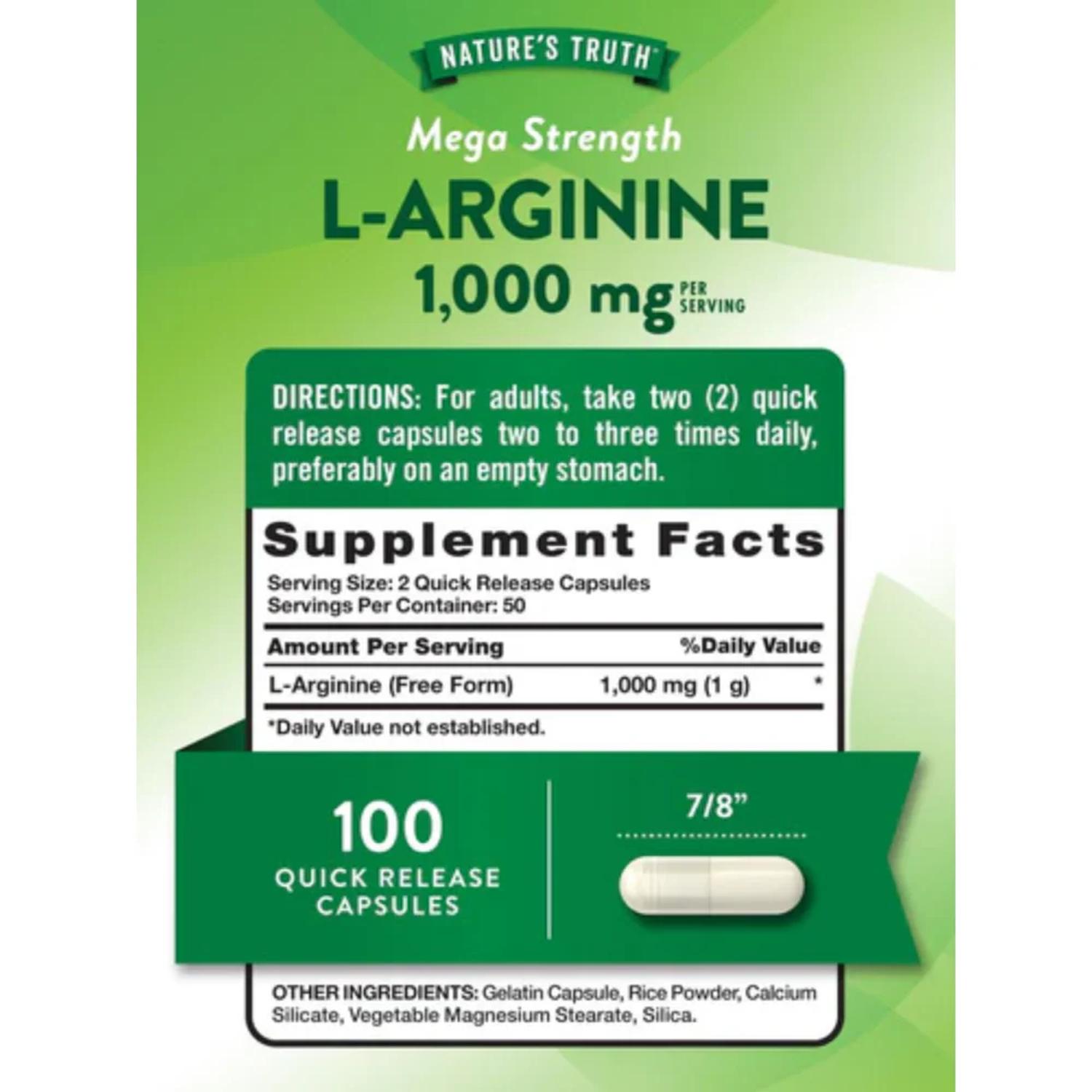 L-ARGININA 500 MG - 100 CÁPSULAS - 3
