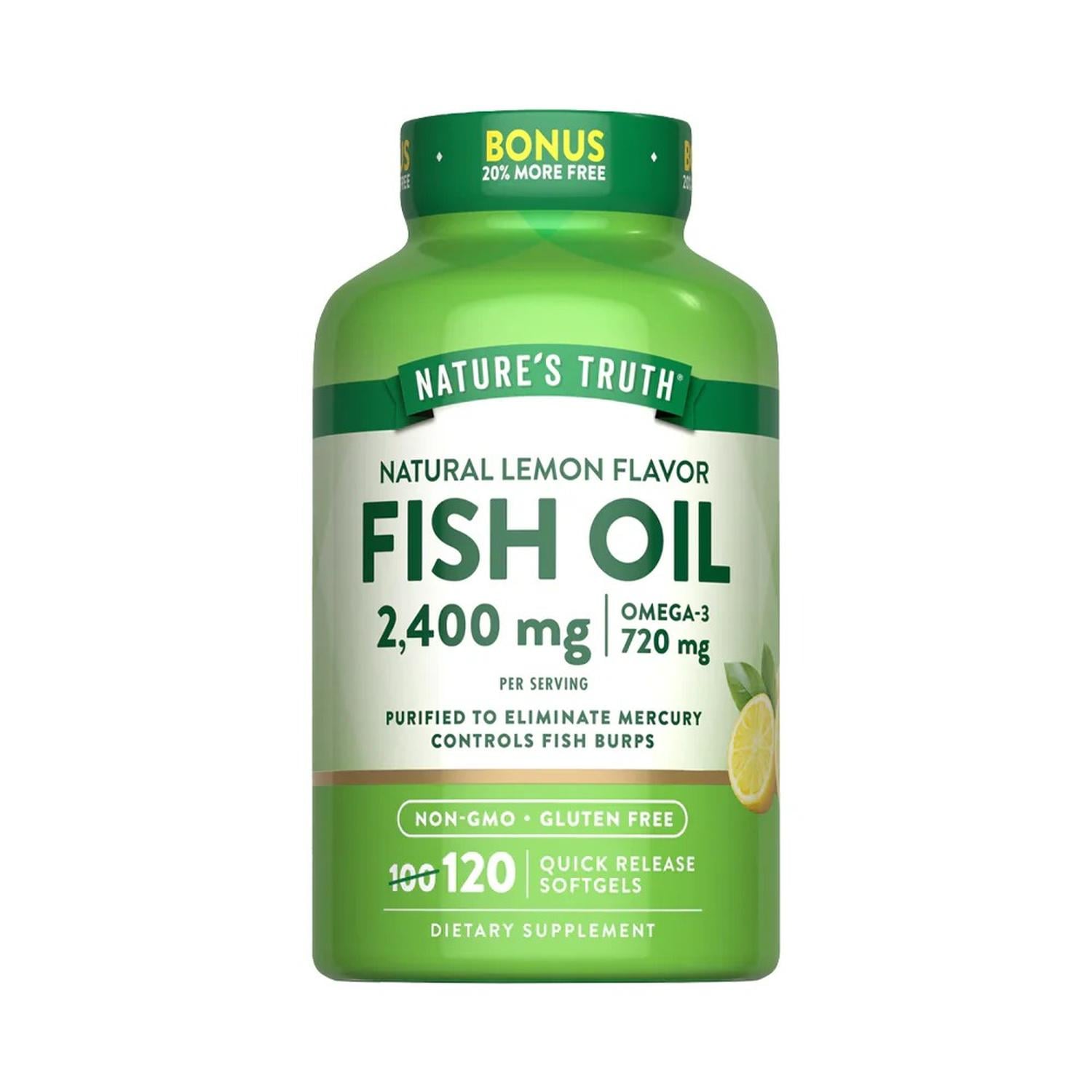 OMEGA 3 FISH OIL 2400 MG CON ESENCIA DE LIMÓN - 1