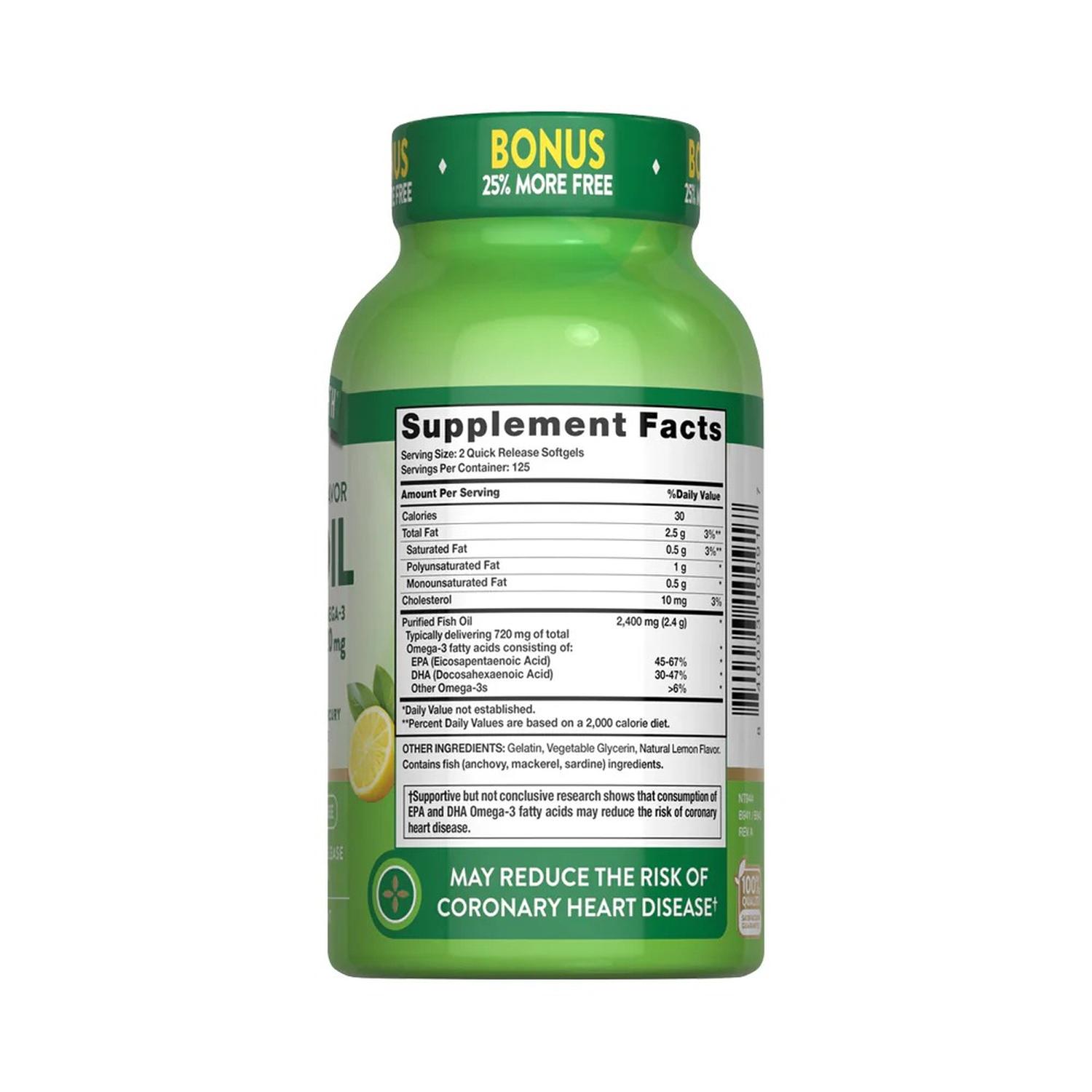 OMEGA 3 FISH OIL 2400 MG CON ESENCIA DE LIMÓN - 3