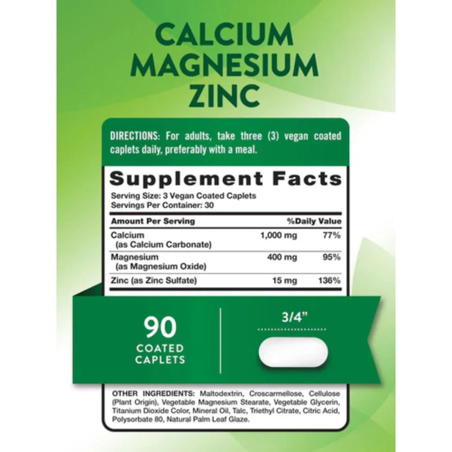 CALCIO MAGNESIO ZINC 90 CÁPSULAS - 3