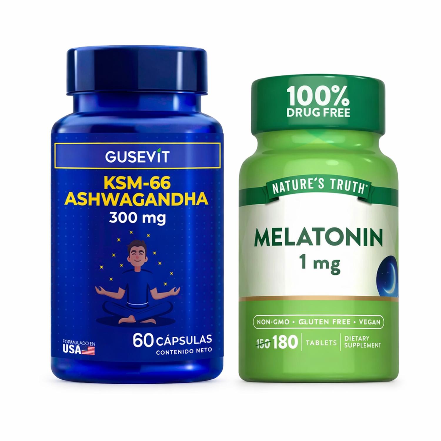 MELATONINA Y ASHWAGANDHA CÁPSULAS - 1