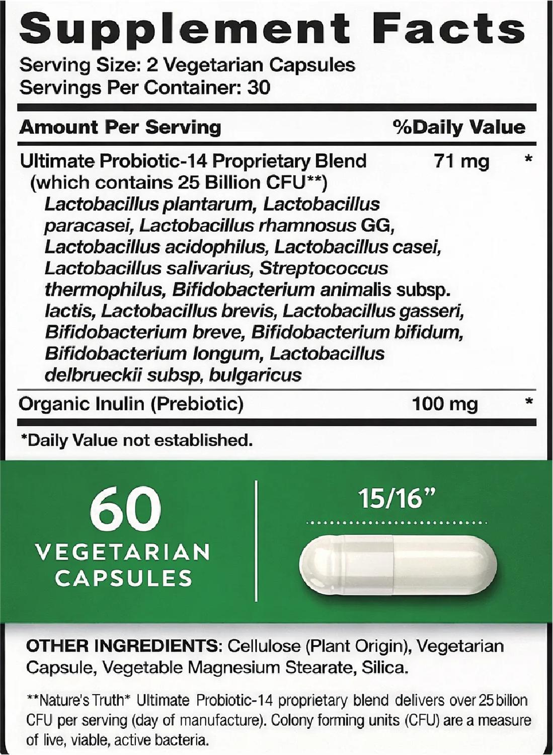 PROBIÓTICO + PREBIÓTICOS FLORA INTESTINAL 60 CÁPSULAS - 4