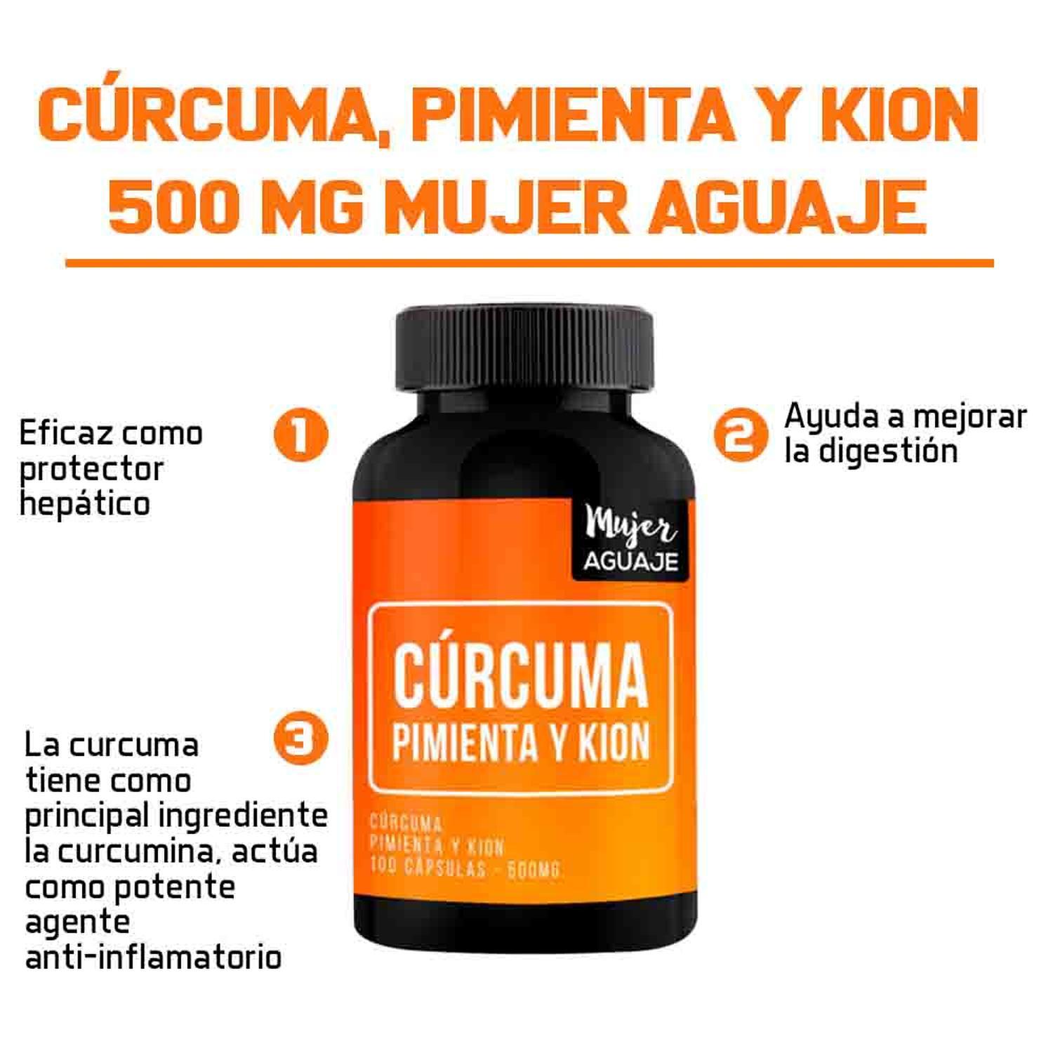 PACK MAGNESIO + CÚRCUMA MUJER AGUAJE - 3