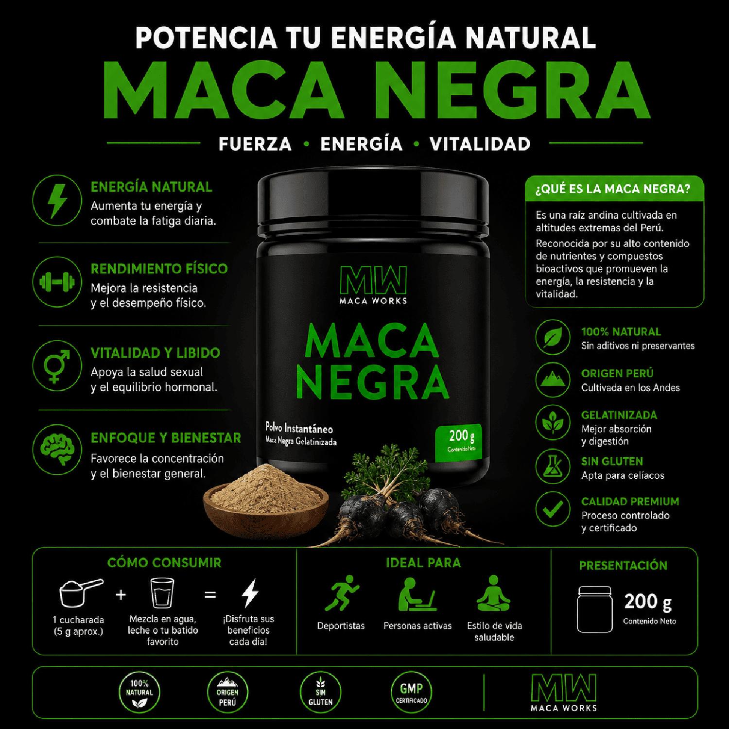 MACA NEGRA 200G | ENERGÍA Y VITALIDAD - 2