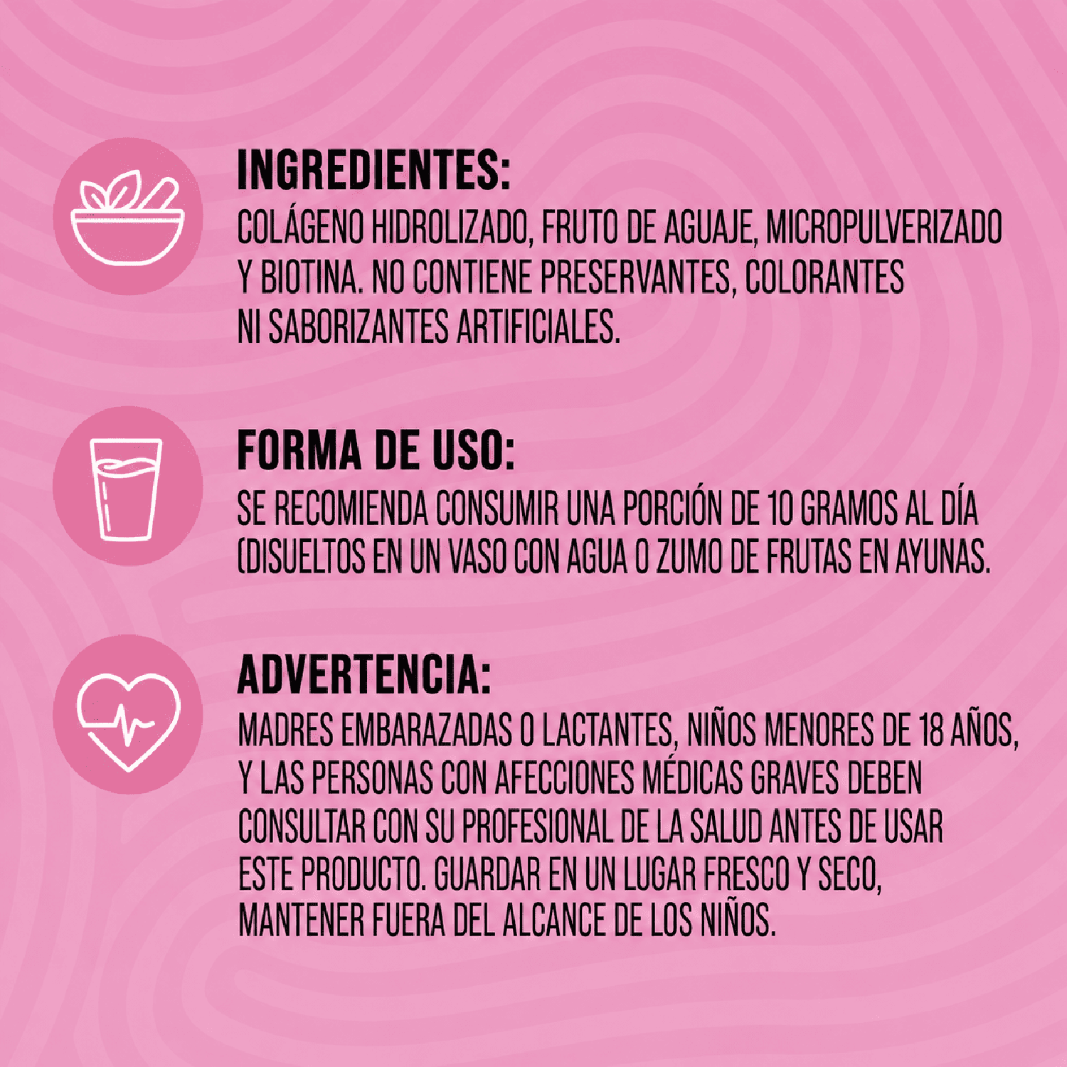 COLÁGENO AGUAJE BIOTINA 200G | CABELLO PIEL UÑAS - 4