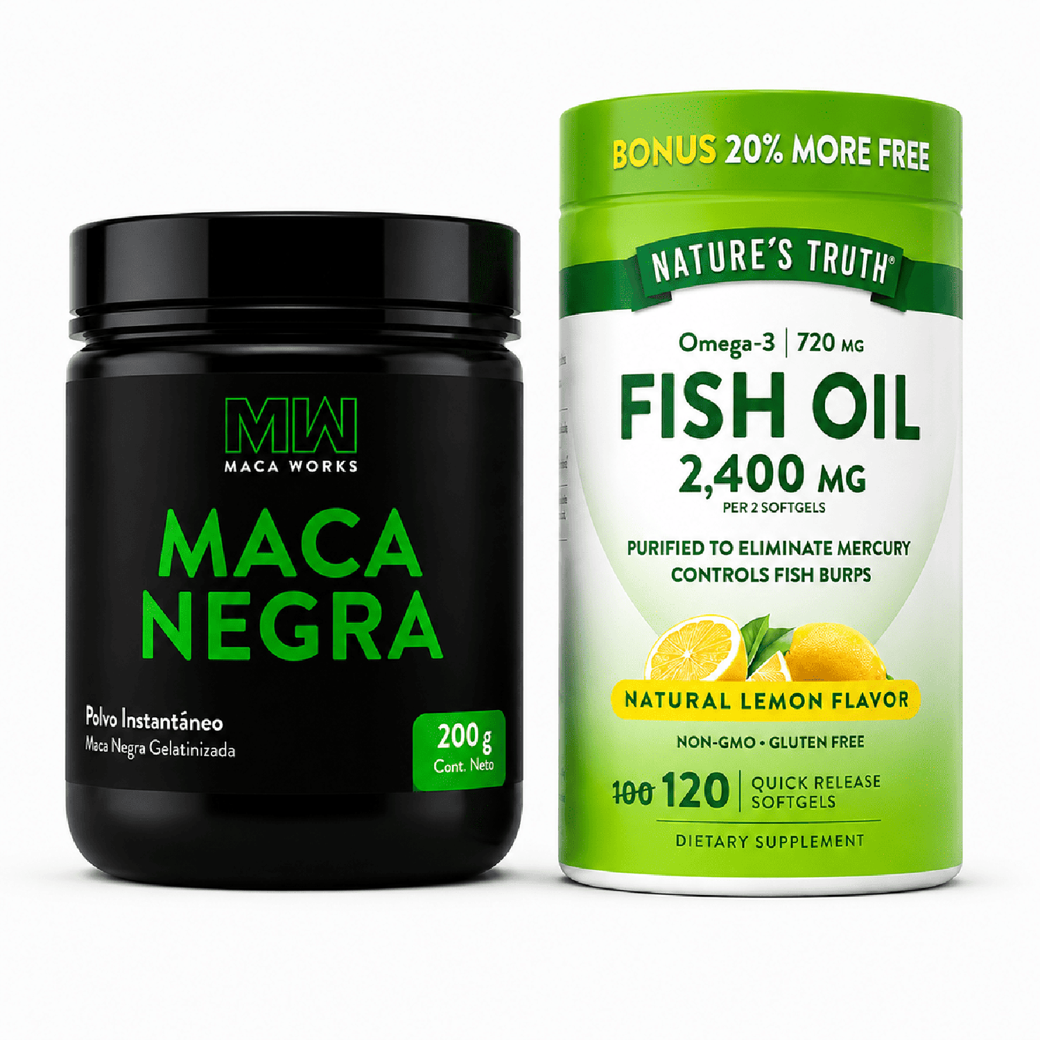 PACK MACA NEGRA + FISH OIL 2400MG - 1