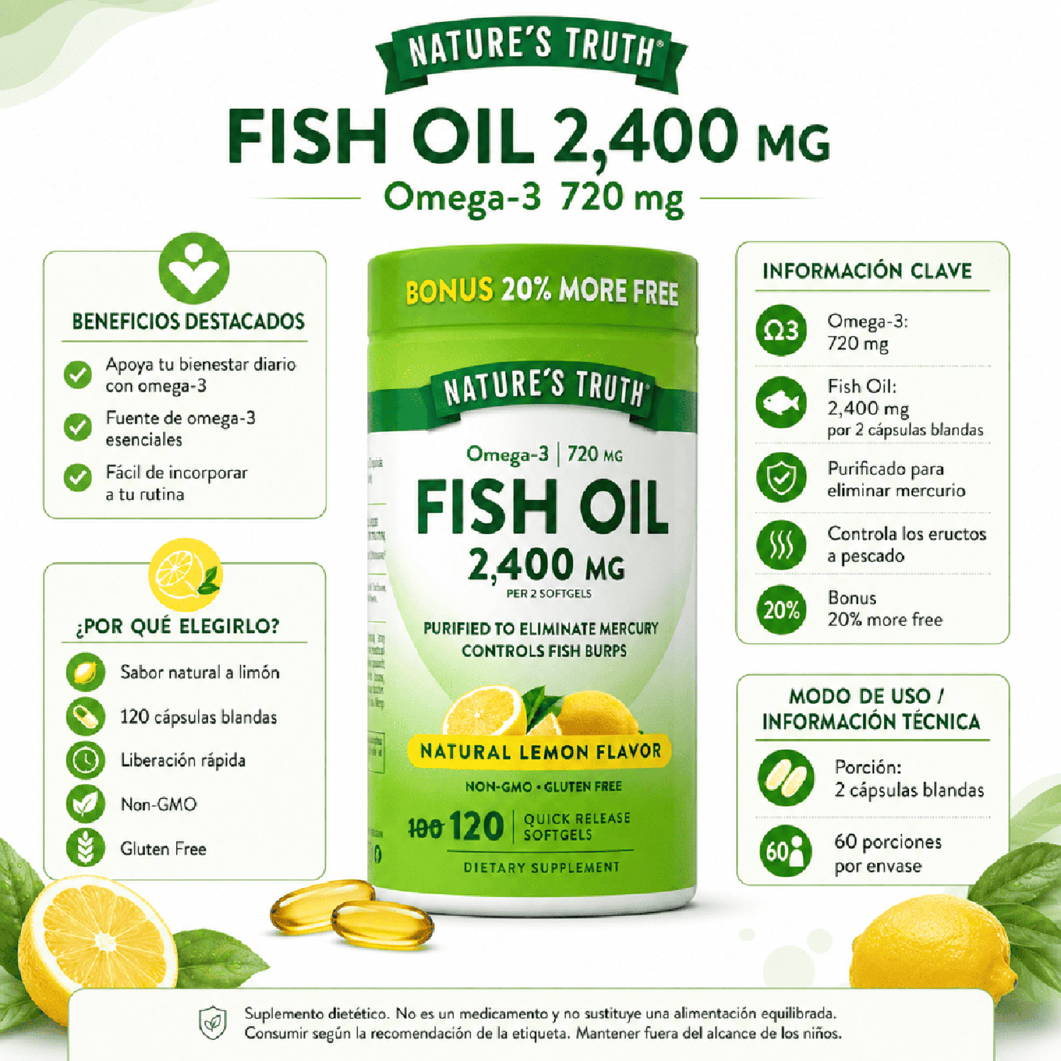 PACK MACA NEGRA + FISH OIL 2400MG - 2