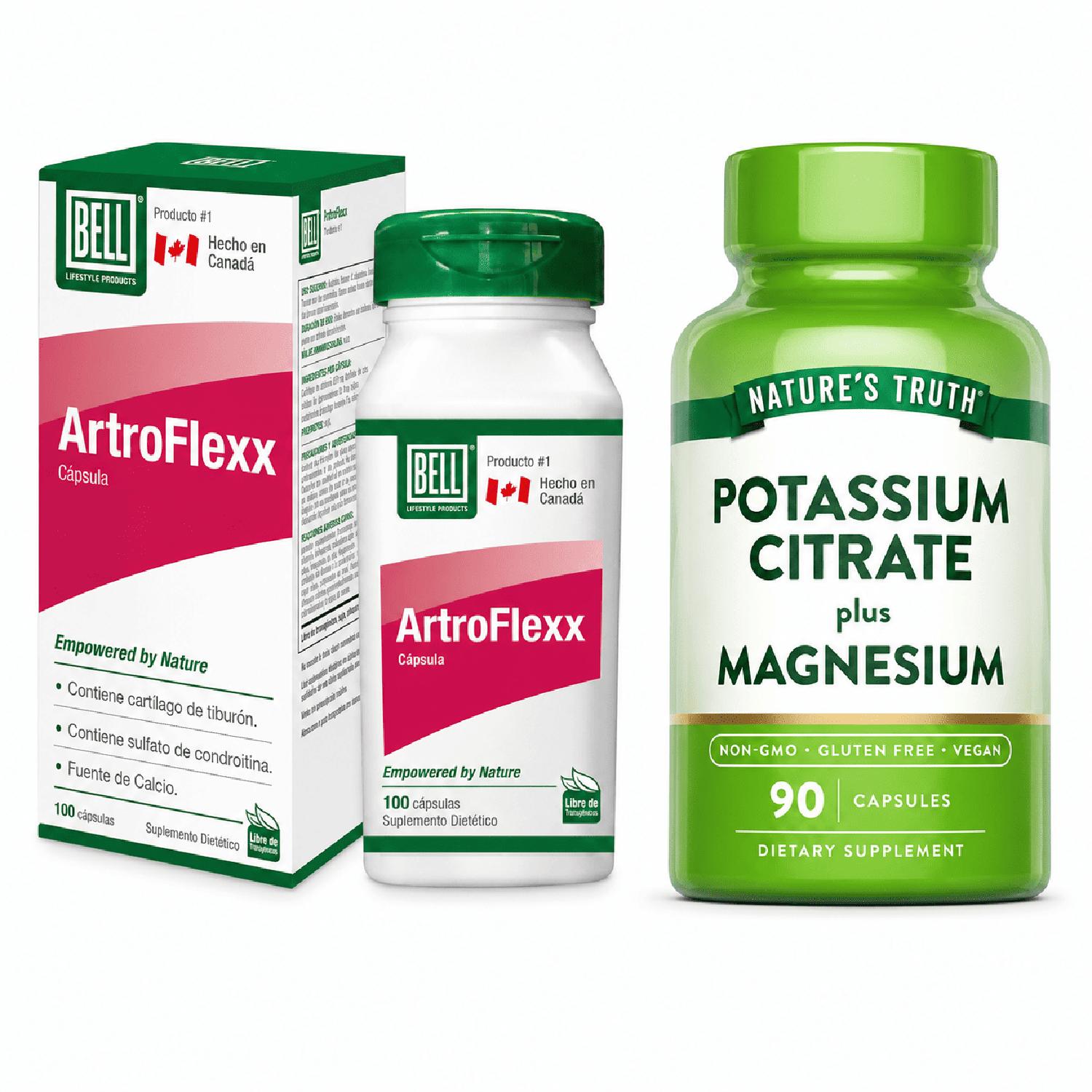 PACK ARTROFLEXX + POTASIO Y MAGNESIO NATURE'S TRUTH - 1