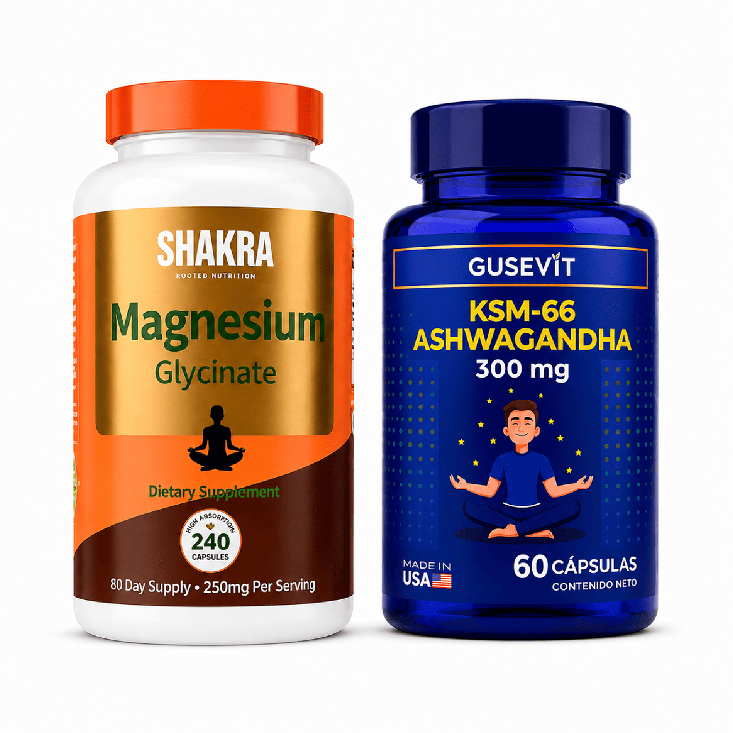 PACK MAGNESIO GLICINATO + ASHWAGANDHA KSM-66 - 1