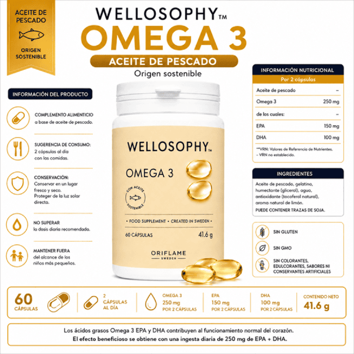 PACK ACETYL L-CARNITINE 500 MG + OMEGA 3 WELLOSOPHY - 3