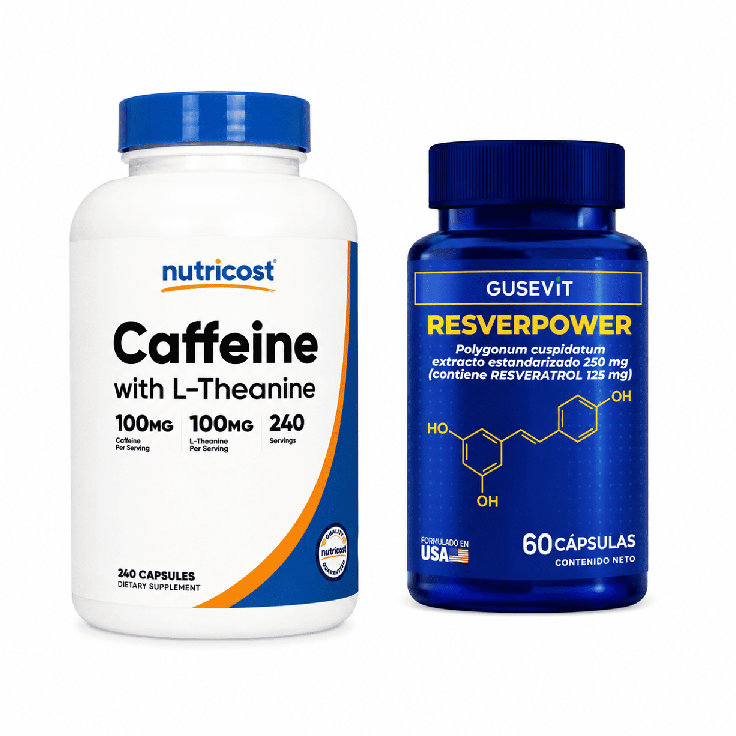 PACK CAFEÍNA CON L-TEANINA Y RESVERATROL GUSEVIT - 1