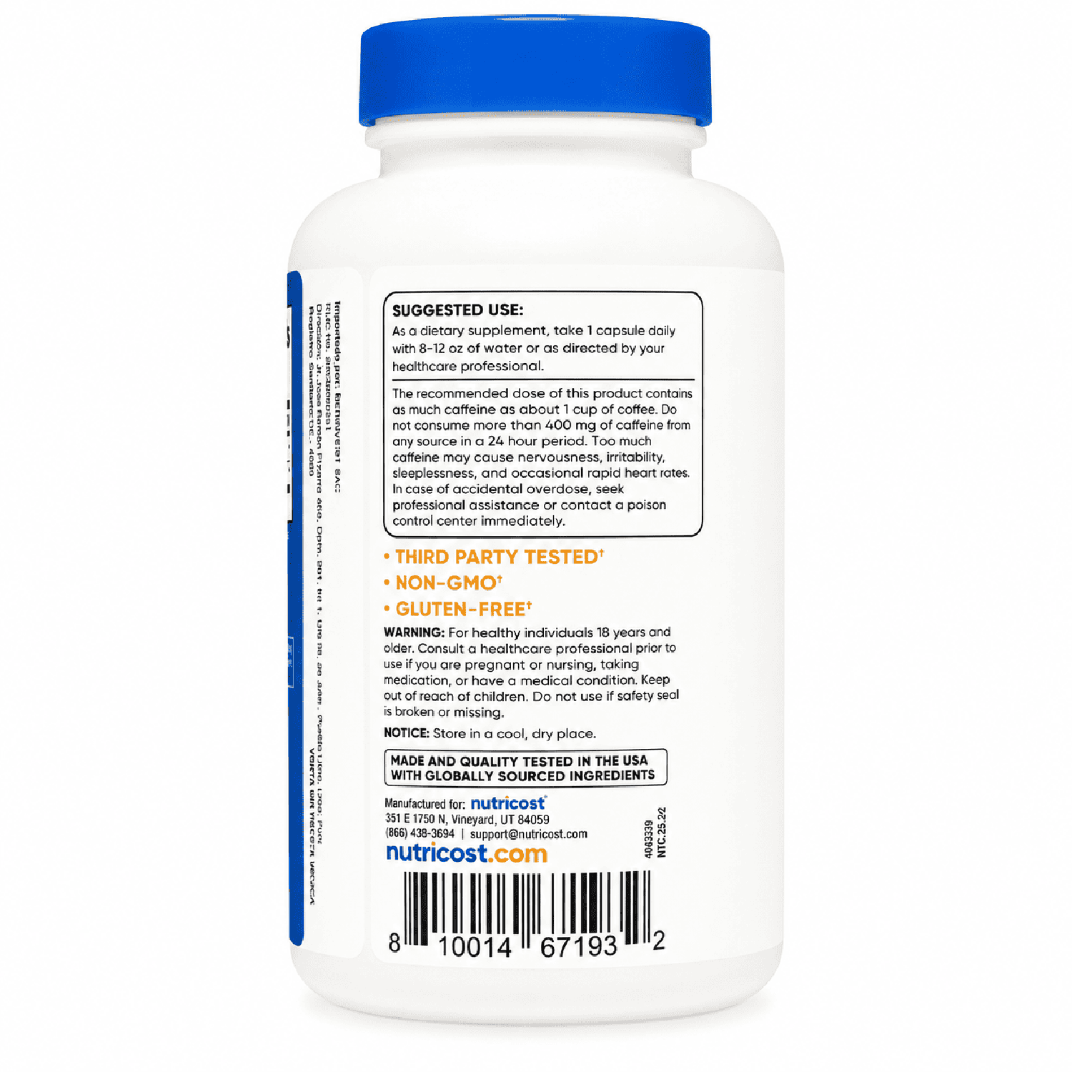 PACK CAFEÍNA CON L-TEANINA Y RESVERATROL GUSEVIT - 4