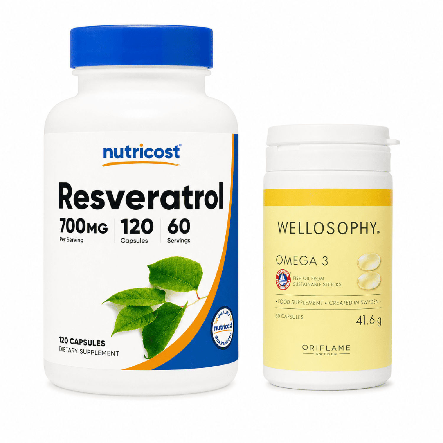 PACK RESVERATROL 700 MG Y OMEGA 3 WELLOSOPHY 60 CÁPSULAS - 1