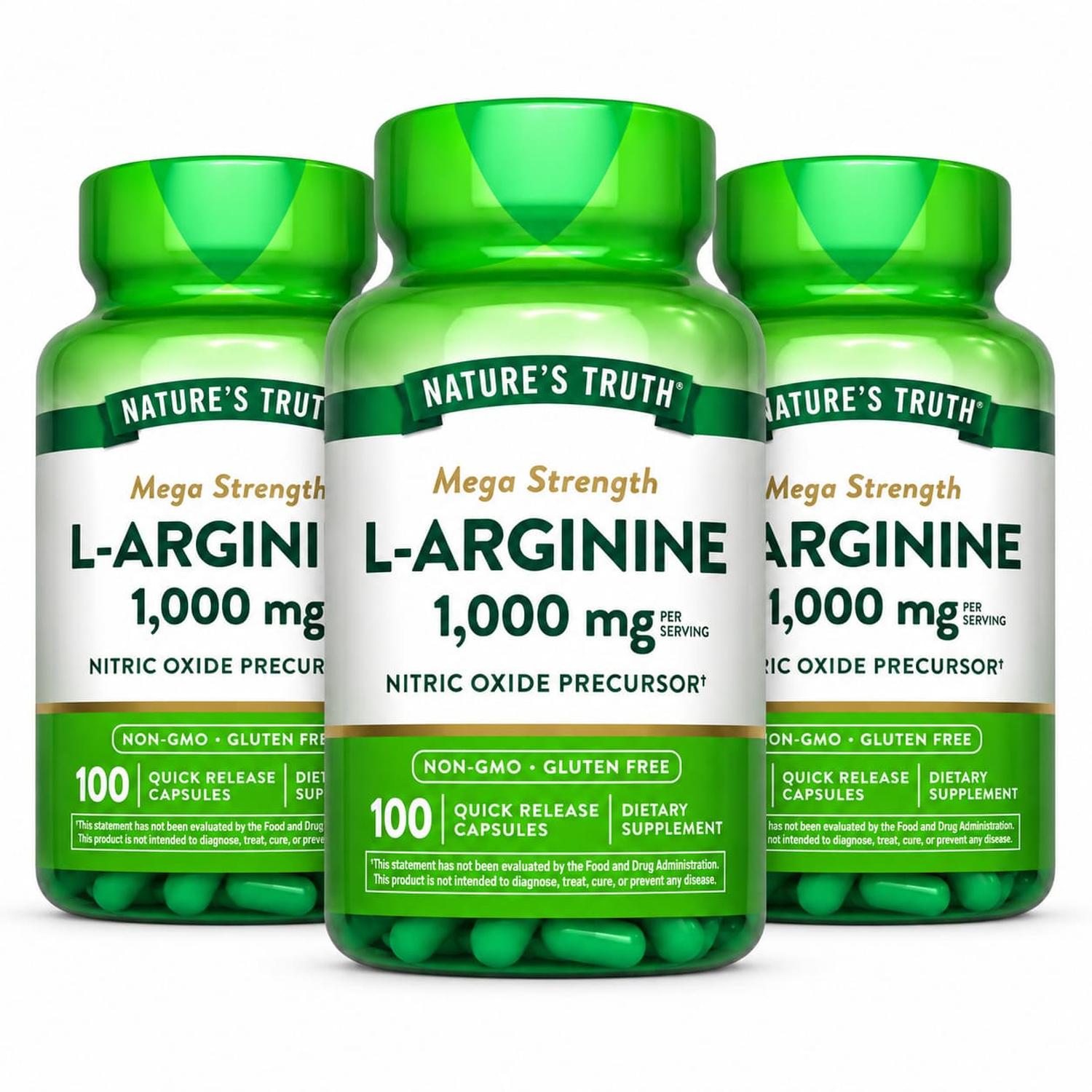 PACK X3 L-ARGININA NATURE’S TRUTH 1000 MG 100 CÁPSULAS - 1