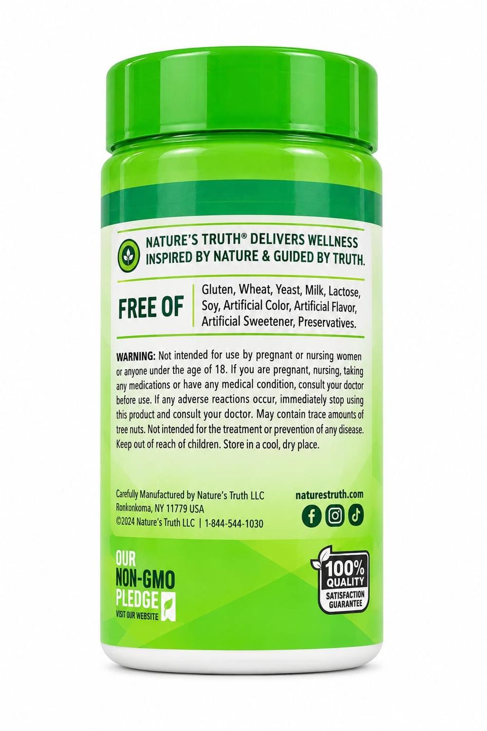 NAD+ COMPLEX 1000 MG NATURE'S TRUTH 50 CÁPSULAS - 4