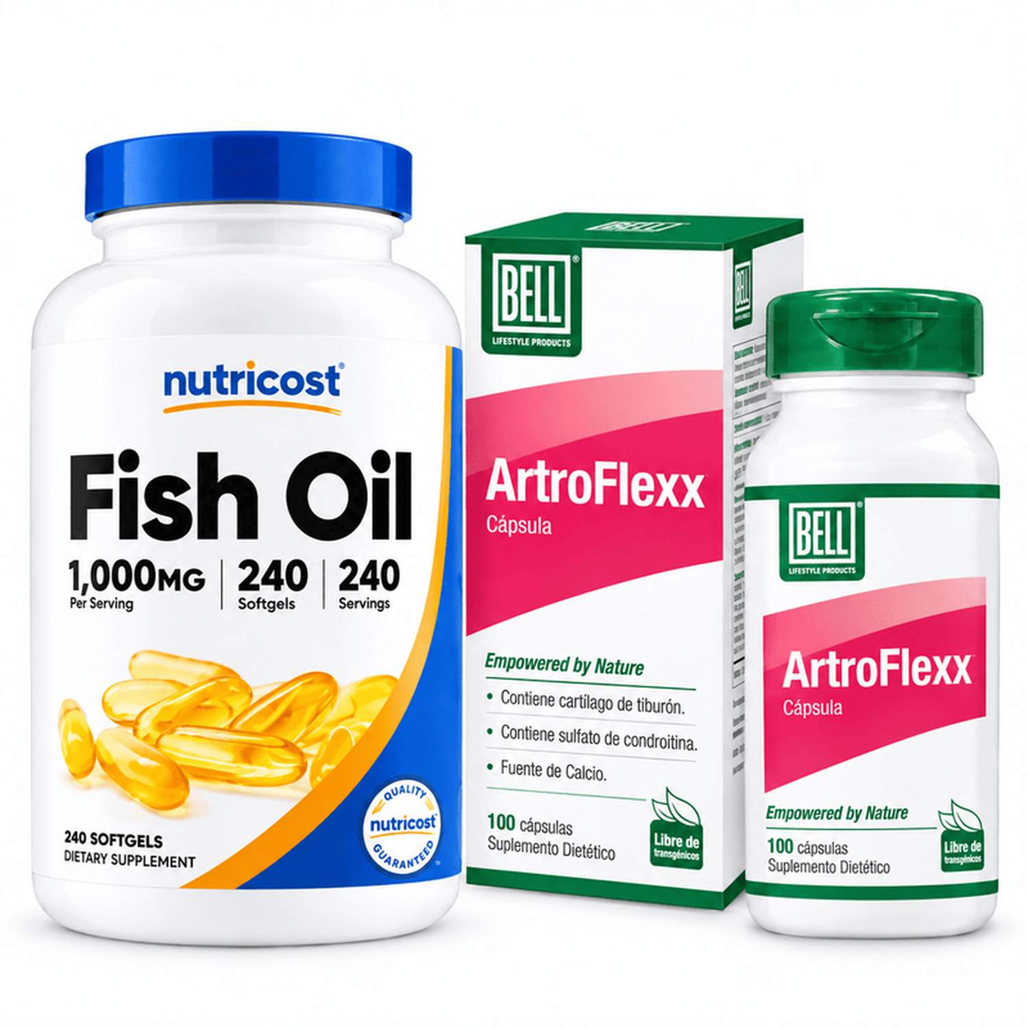 FISH OIL NUTRICOST Y ARTROFLEXX BELL LIFESTYLE - 1