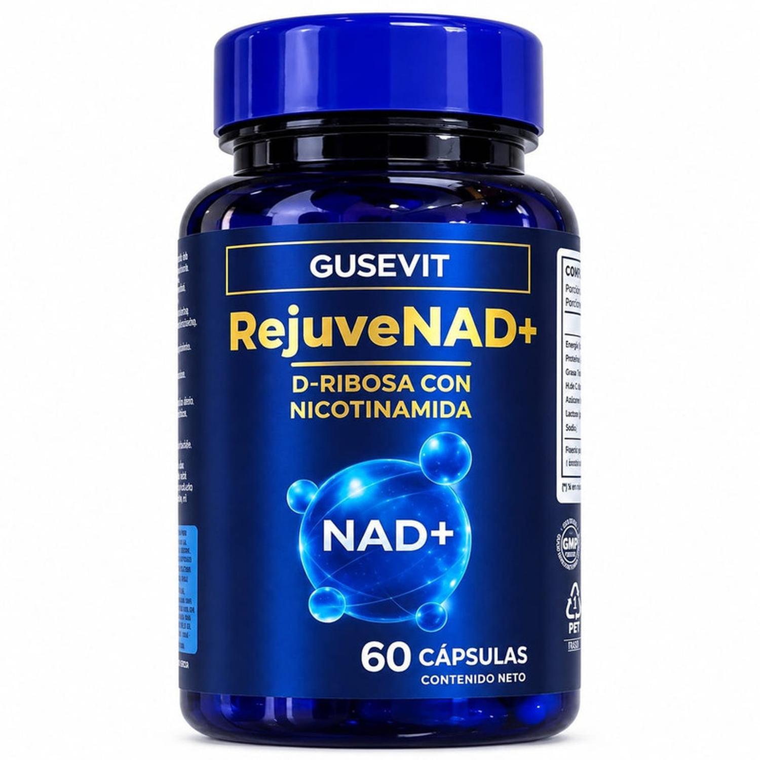 REJUVENAD+ GUSEVIT D-RIBOSA CON NICOTINAMIDA 60 CÁPSULAS - 1