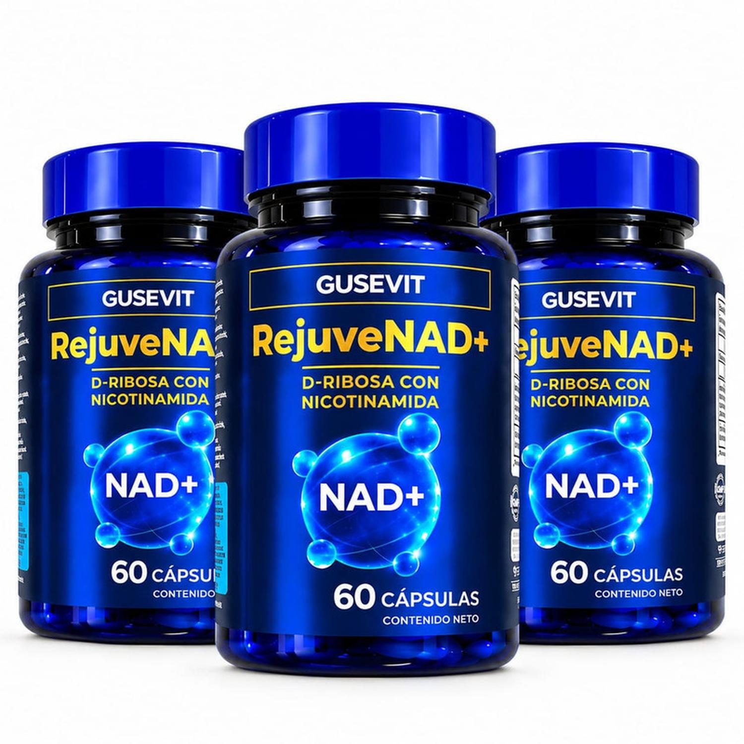PACK X3 REJUVENAD+ GUSEVIT D-RIBOSA CON NICOTINAMIDA - 1