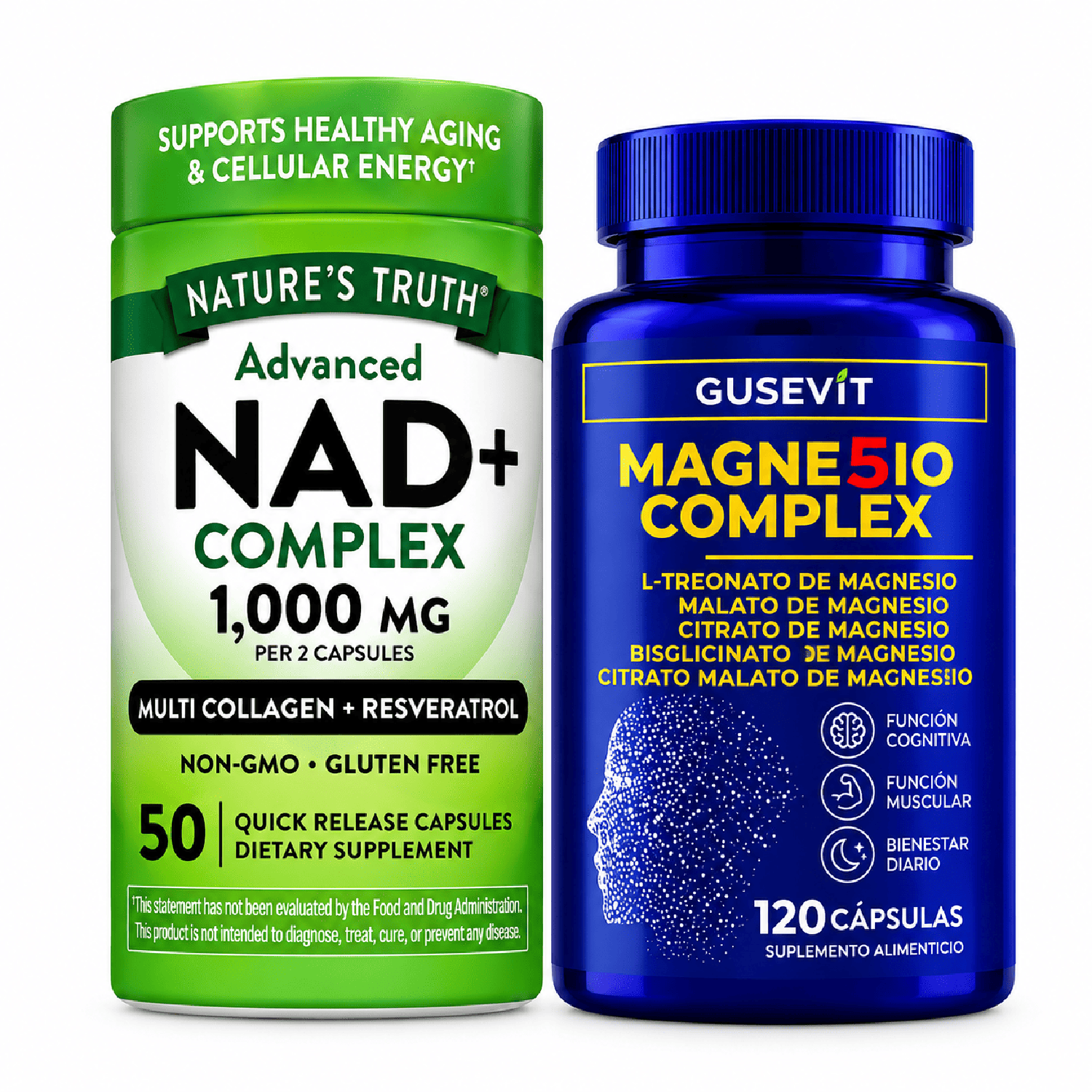 NAD+ COMPLEX 1000 MG NATURE'S TRUTH Y MAGNESIO COMPLEX GUSEVIT - 1