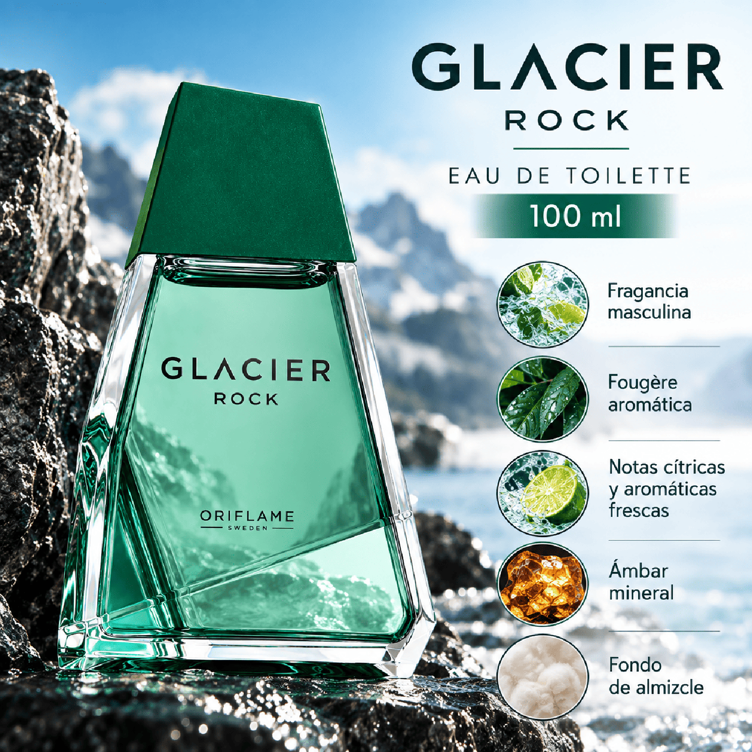 GLACIER ROCK EAU DE TOILETTE HOMBRE 100 ML ORIFLAME - 2