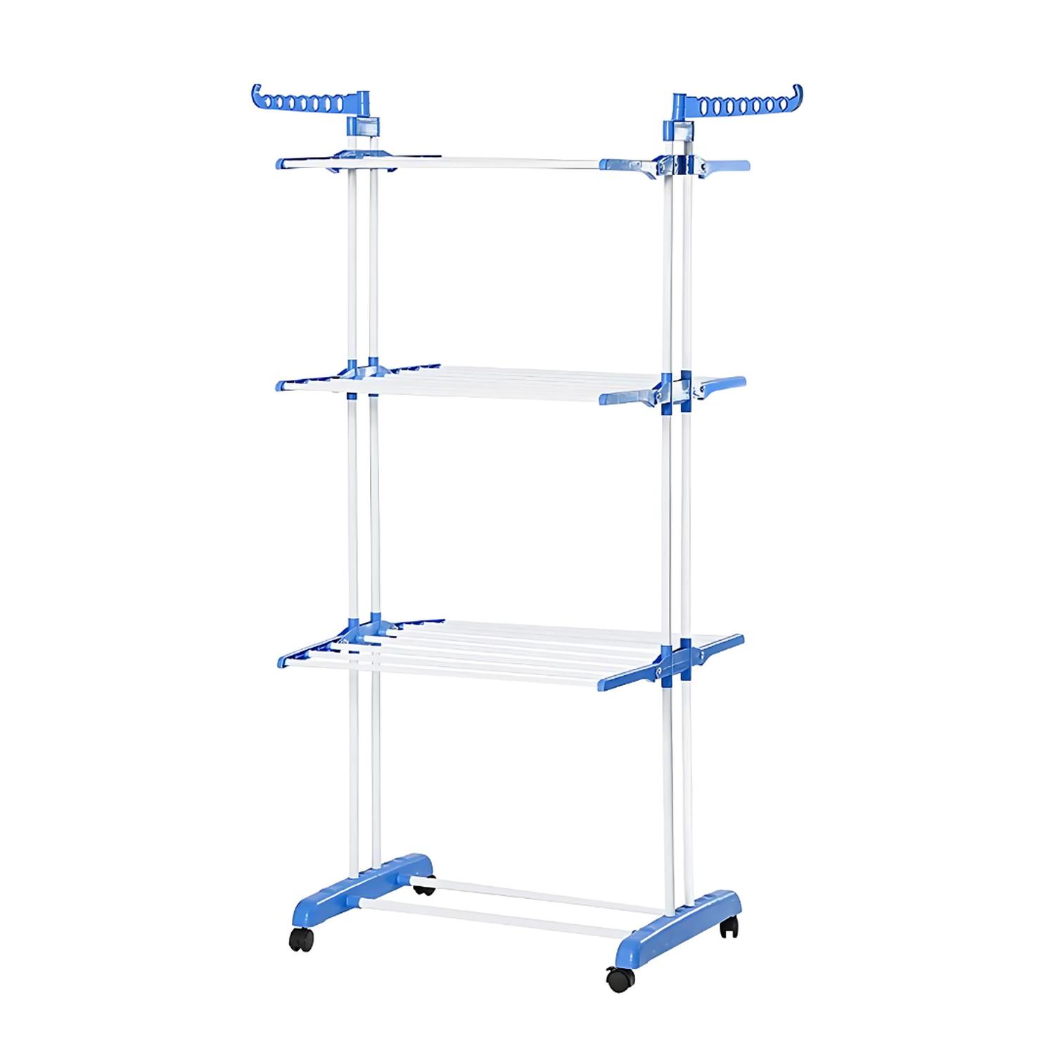 TENDEDERO DE ROPA 4 NIVELES PLEGABLE CON RUEDAS PORTÁTIL TAMAÑO M - 5