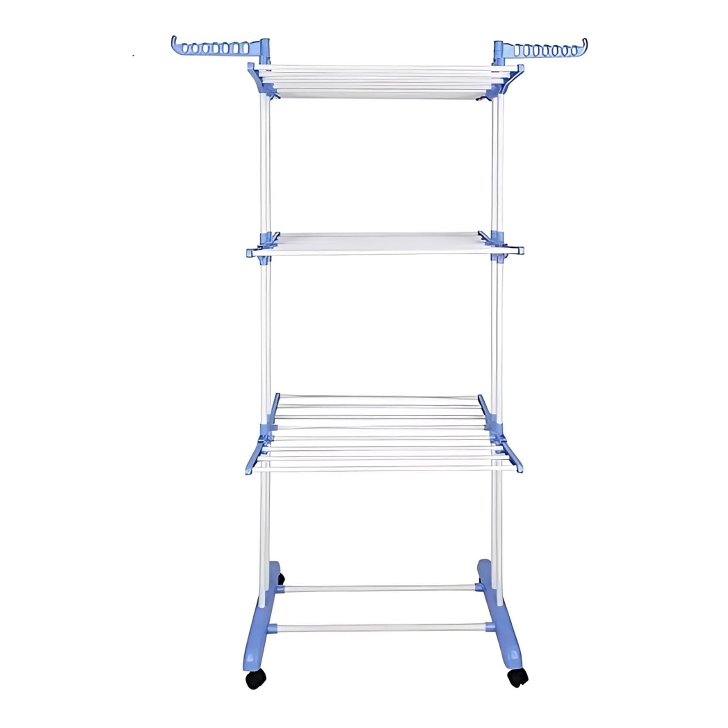 TENDEDERO DE ROPA 4 NIVELES PLEGABLE CON RUEDAS PORTÁTIL TAMAÑO M - 7