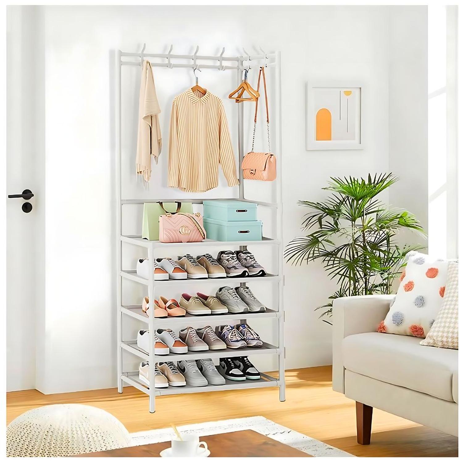 ESTANTE ORGANIZADOR ZAPATERO ESQUINERO MULTIFUNCIONAL 170X60X29.5CM TAMAÑO M - 2