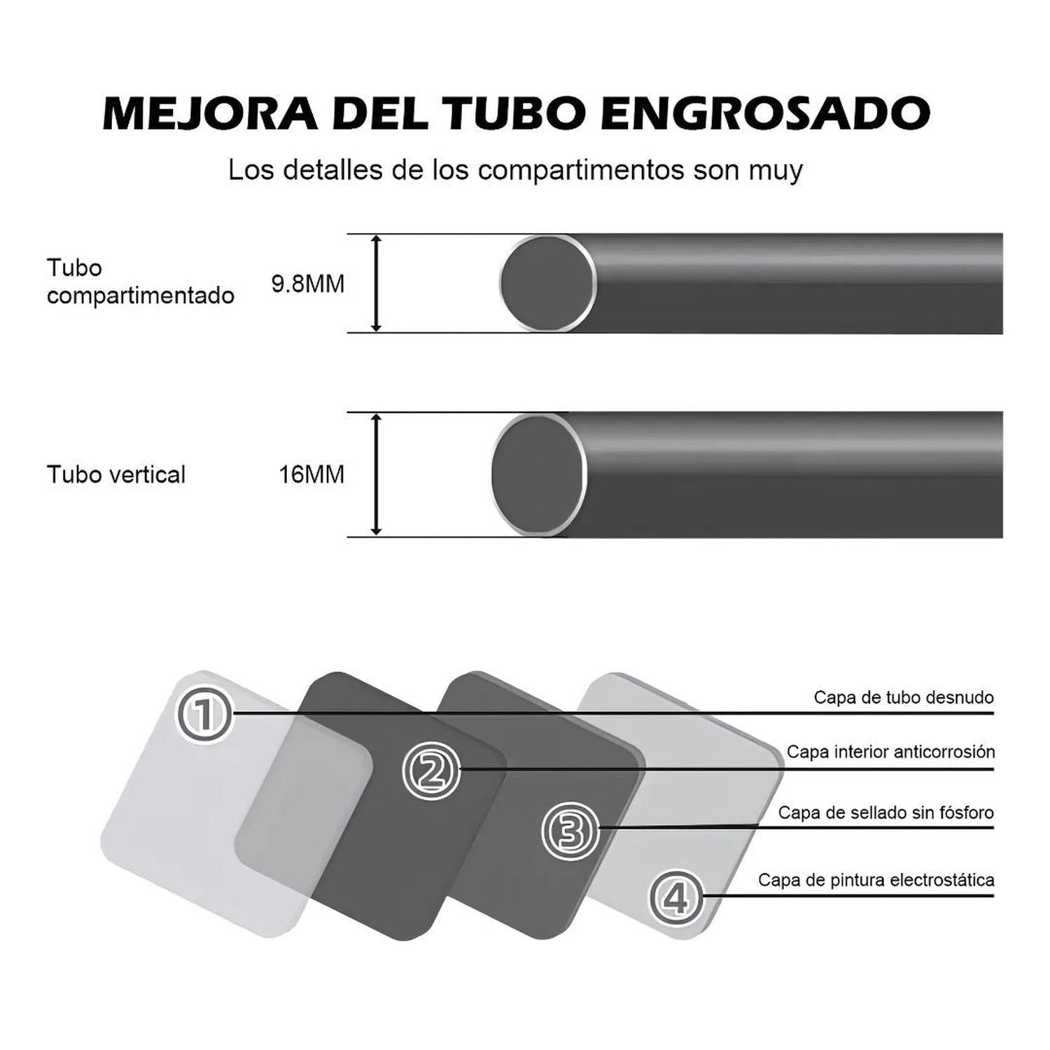 ESTANTE ORGANIZADOR DE COCINA MULTIUSOS 6 NIVELES CON RUEDAS 170X42X32CM TAMAÑO M - 4