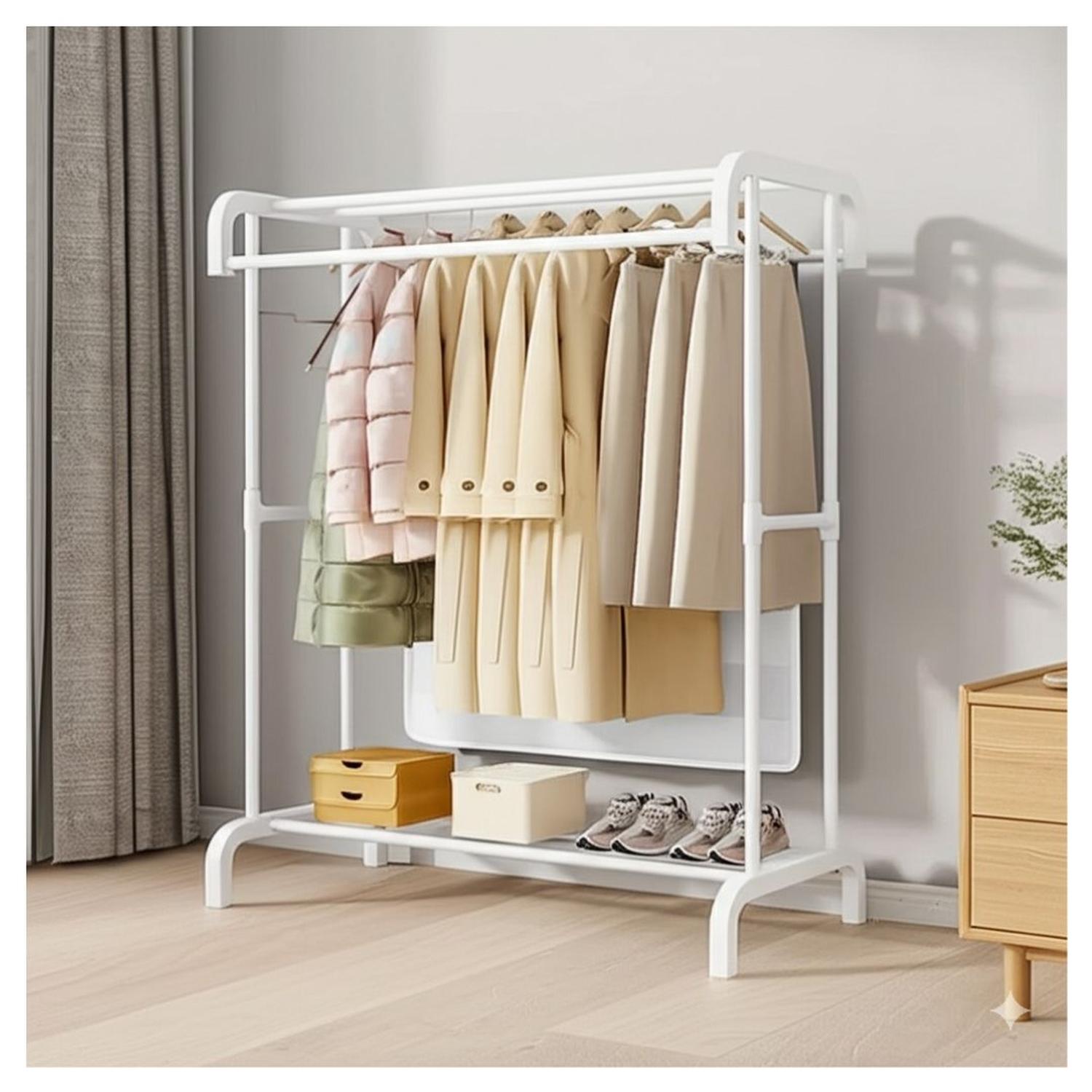 COLGADOR ORGANIZADOR DE ROPA DE 4 BARRAS 157X91X44CM TAMAÑO M - 1