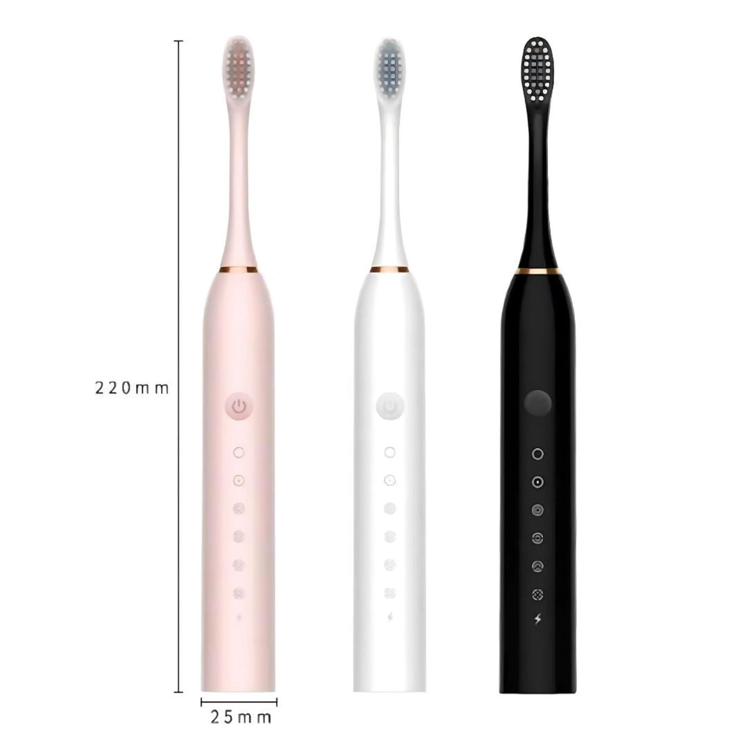 CEPILLO DENTAL ELÉCTRICO X3 RECARGABLE CON TEMPORIZADOR + 4 CABEZALES DE REPUESTO TAMAÑO M - 6