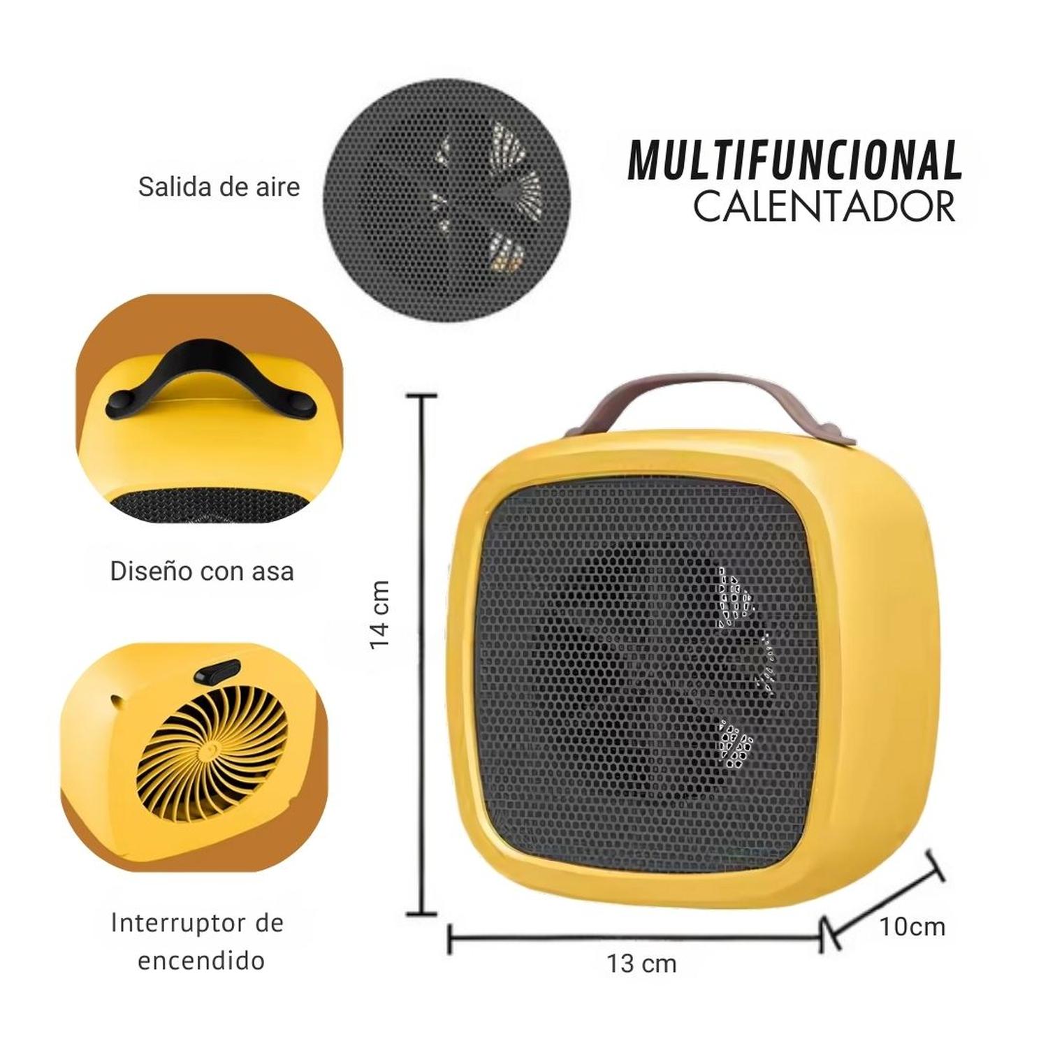 MINI CALEFACTOR PORTÁTIL ELÉCTRICO DE 500W CALENTADOR ESTILO MODERNO TAMAÑO M - 6
