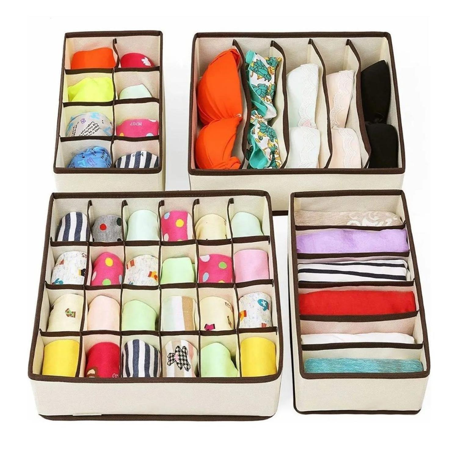 SET DE 4 ORGANIZADOR ROPA INTERIOR CLASIFICADOR MULTIUSOS 45 DIVISIONES TAMAÑO M - 2