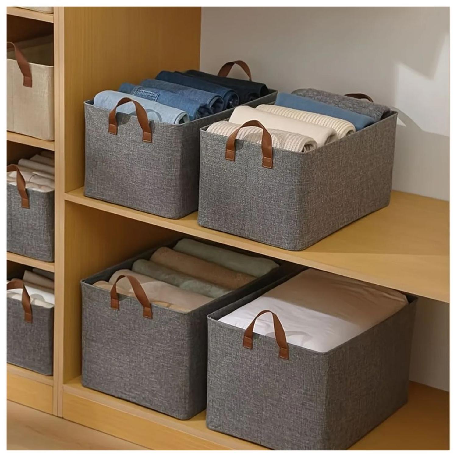 SET DE 2 CAJAS ORGANIZADORAS DE ROPA MULTIUSOS PLEGABLE - 1