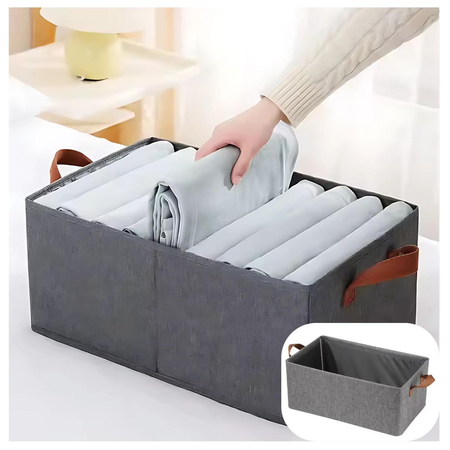 SET DE 2 CAJAS ORGANIZADORAS DE ROPA MULTIUSOS PLEGABLE - 4