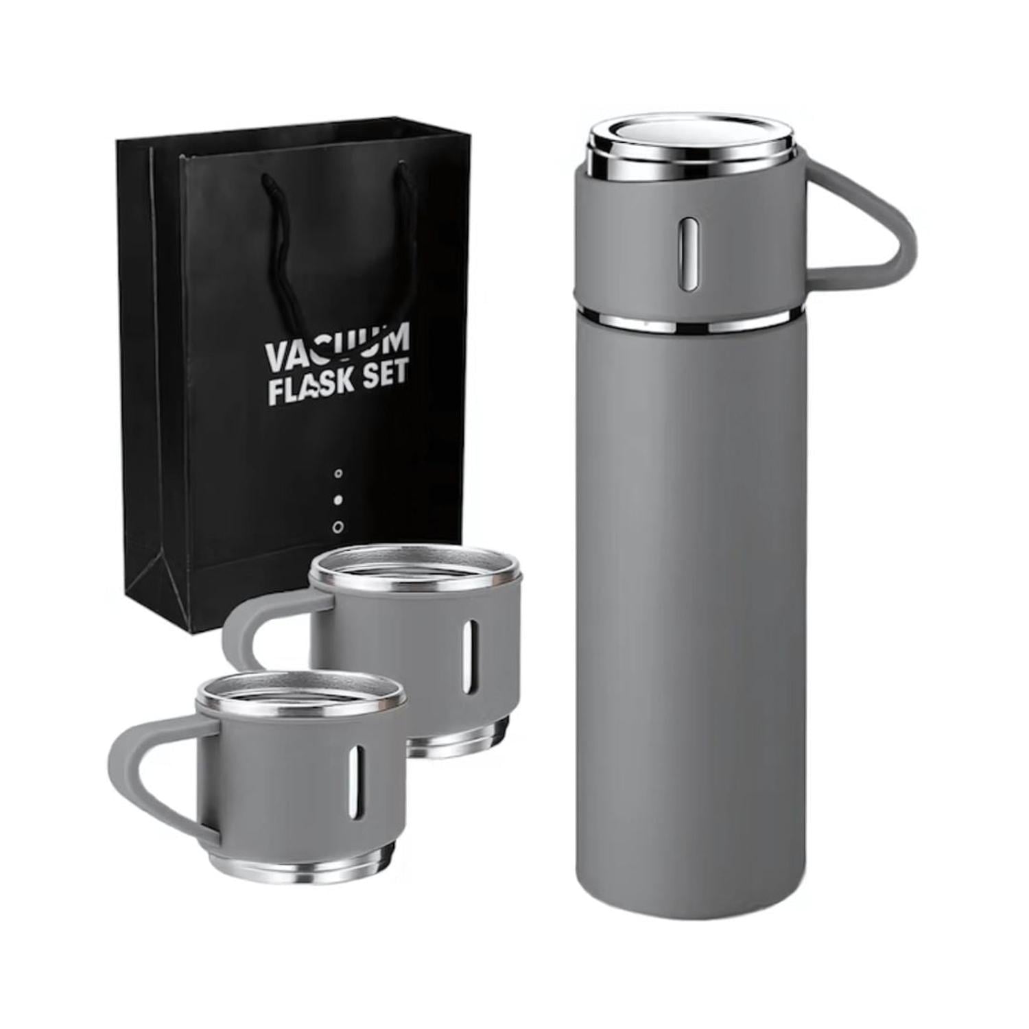 TERMO DE ACERO INOXIDABLE BEBIDAS FRÍAS Y CALIENTES DE 500 ML + 3 TAZAS TAMAÑO M - 3