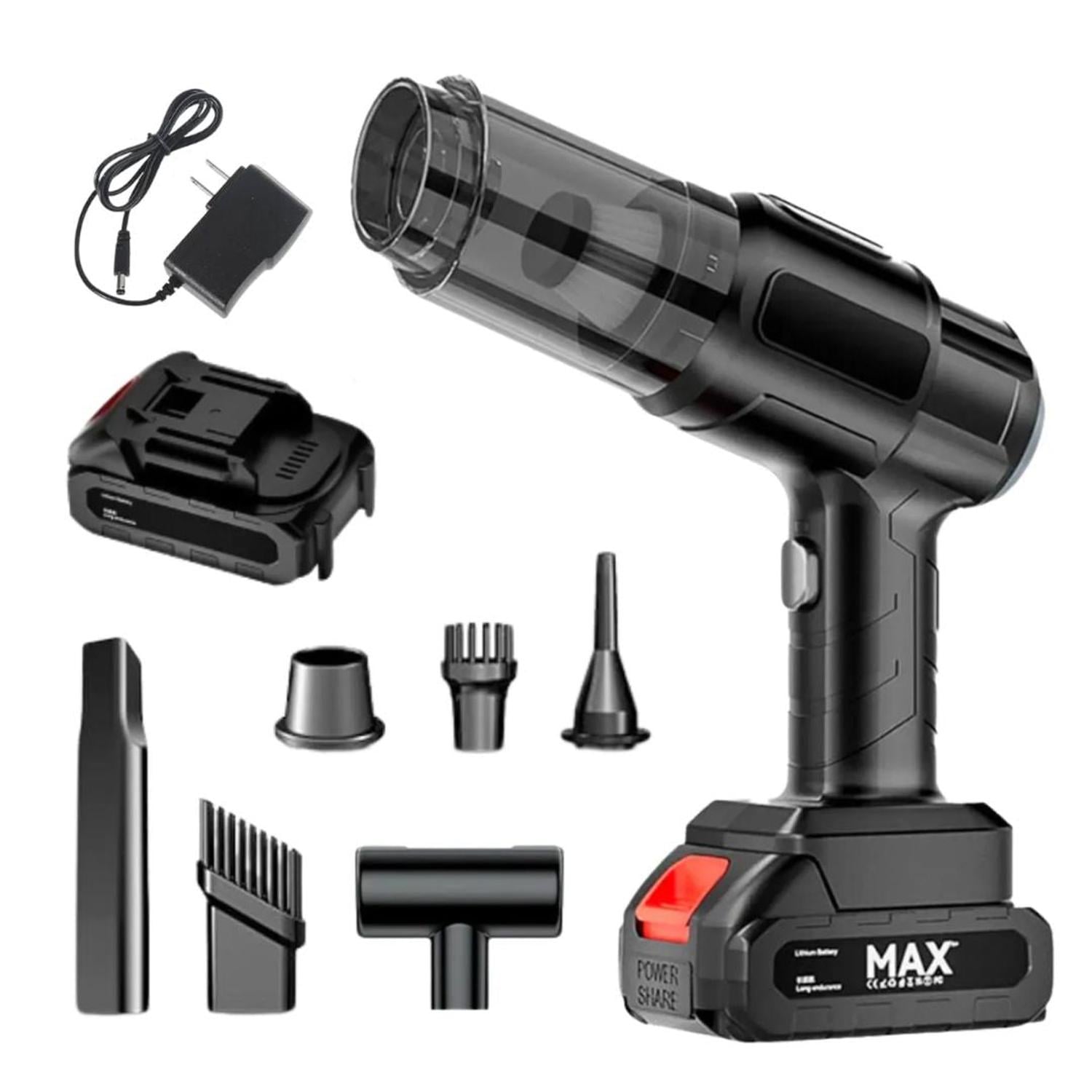 ASPIRADORA SOPLADORA PORTÁTIL RECARGABLE MULTIUSOS 2 EN 1 ALTA SUCCIÓN 120W X8549 - 3