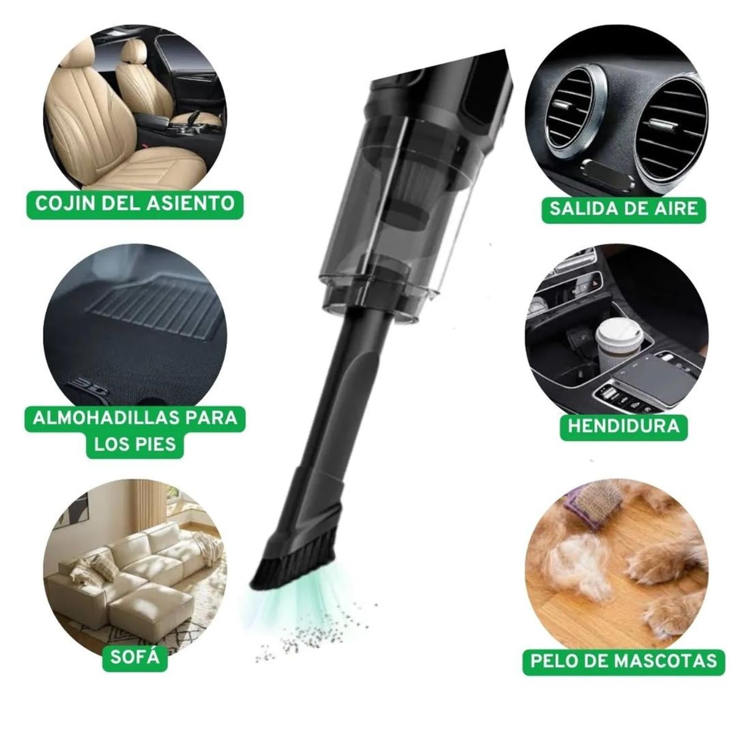 ASPIRADORA SOPLADORA PORTÁTIL RECARGABLE MULTIUSOS 2 EN 1 ALTA SUCCIÓN 120W X8549 - 4