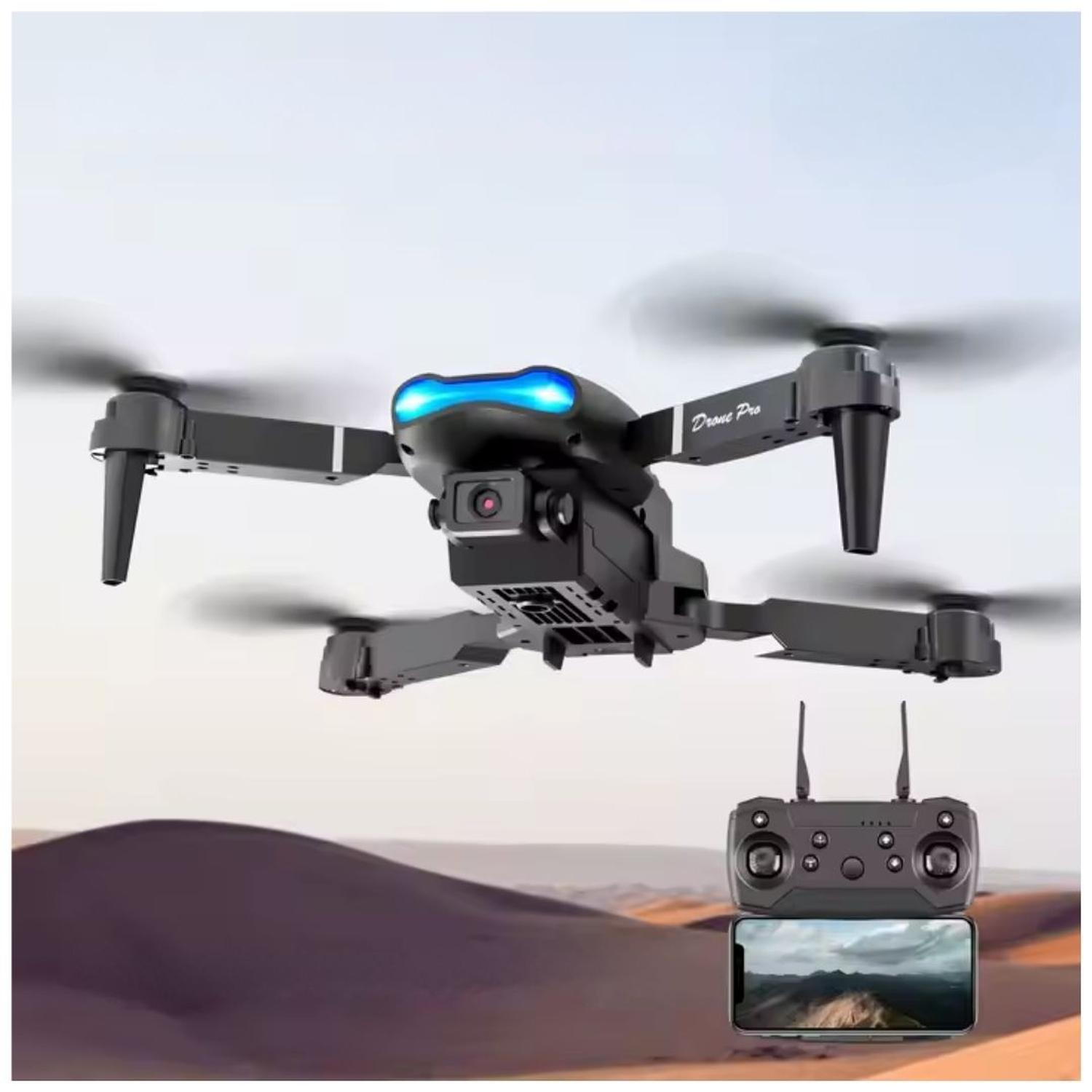 DRON E99 PRO CON DOBLE CÁMARAS 4K FHD WIFI + ESTUCHE TAMAÑO M - 1